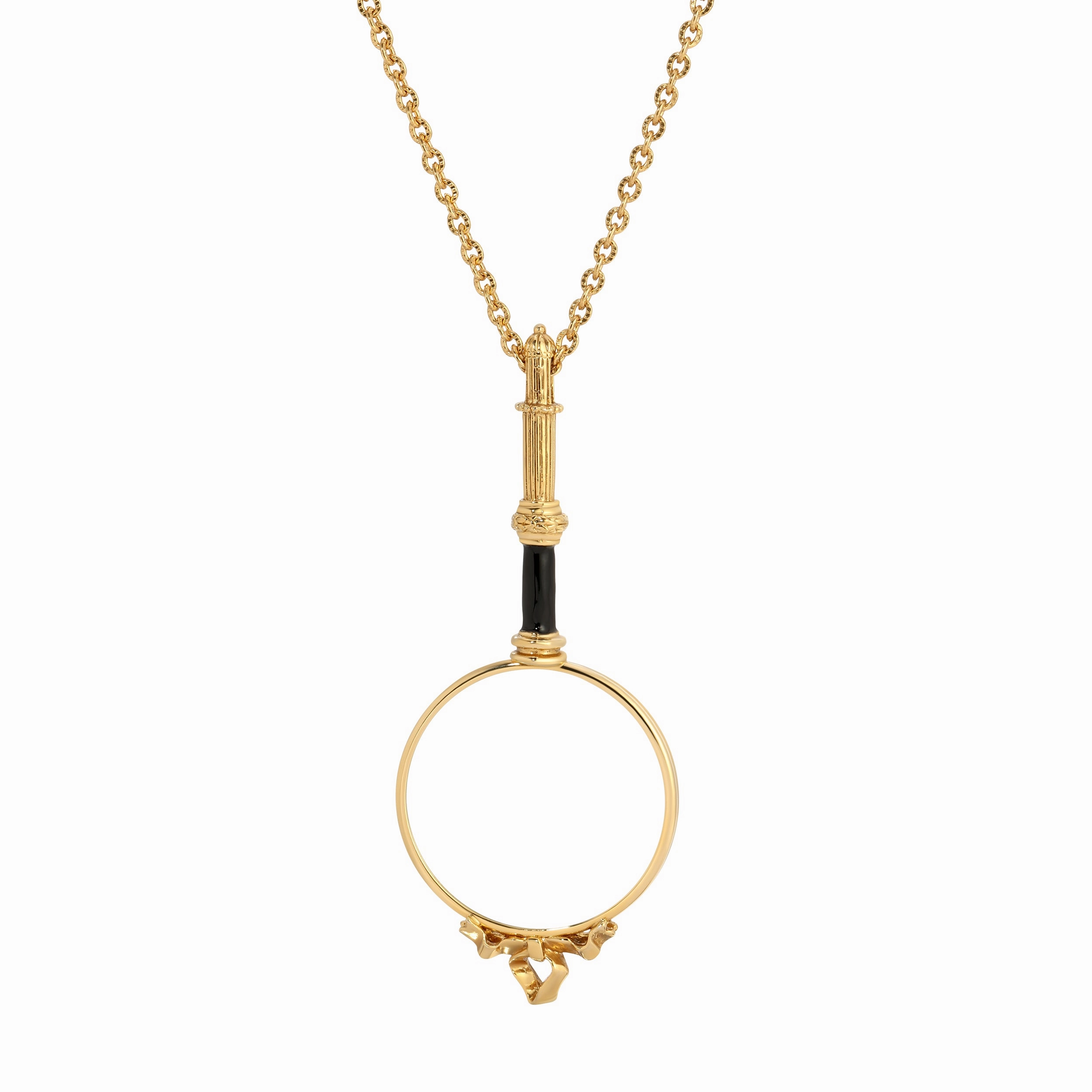 1928 Jewelry Golden Era Magnification Pendant Necklace 28"