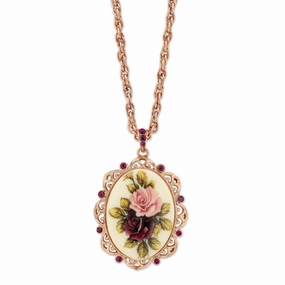 1928 Jewelry Manor House Victorian Pendant Necklace, 28"