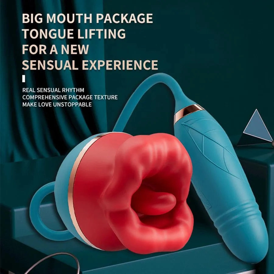 3-In-1 Big Mouth Clit G-spot Combined Vibrator