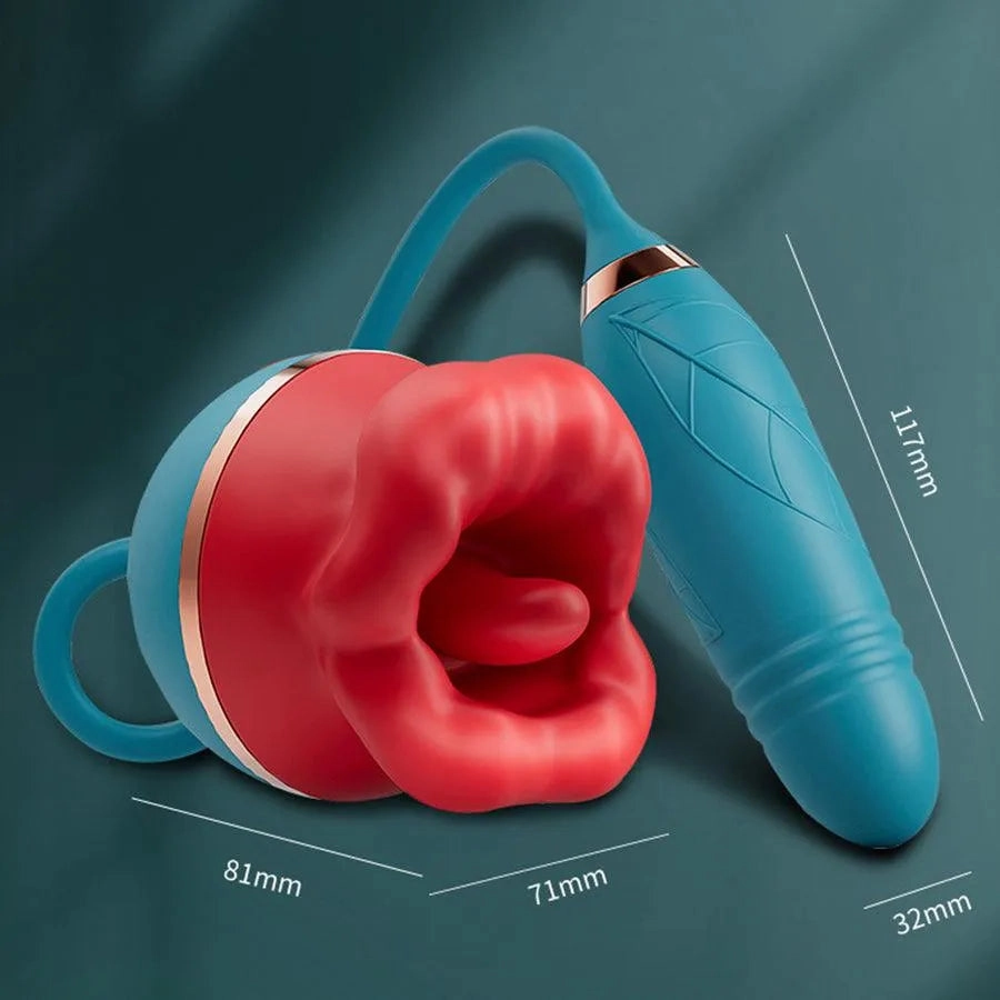 3-In-1 Big Mouth Clit G-spot Combined Vibrator