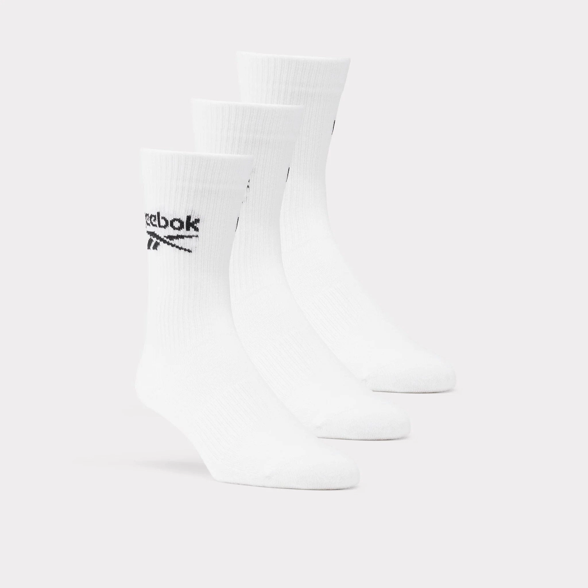 3-Pack Classic Core Crew Socks White
