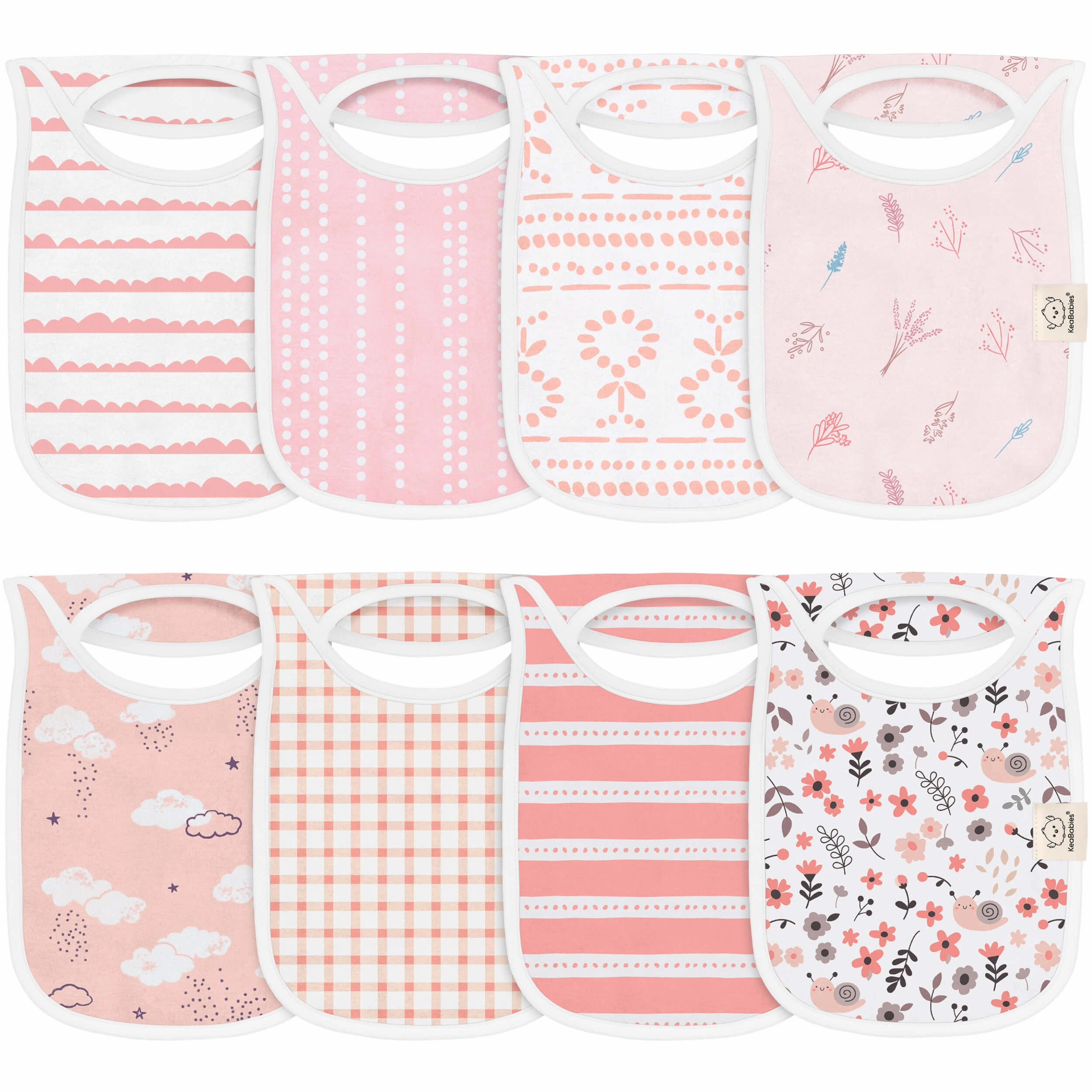8-Pack Hallo Drool Bibs