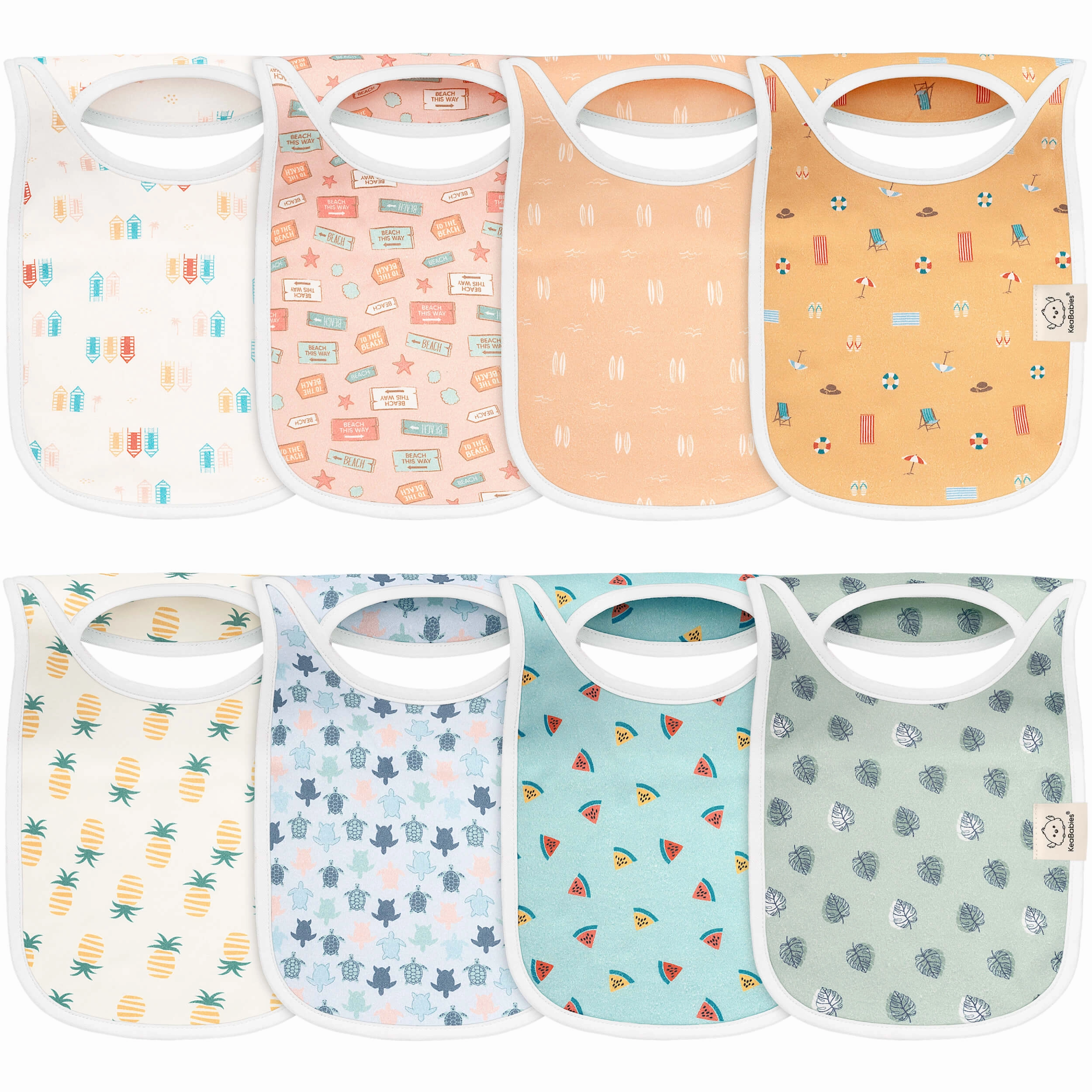 8-Pack Hallo Drool Bibs