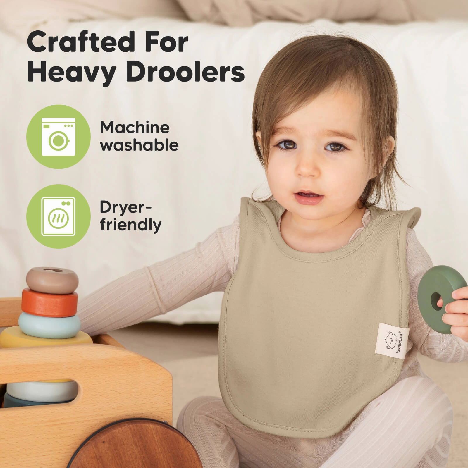 8-Pack Hallo Drool Bibs