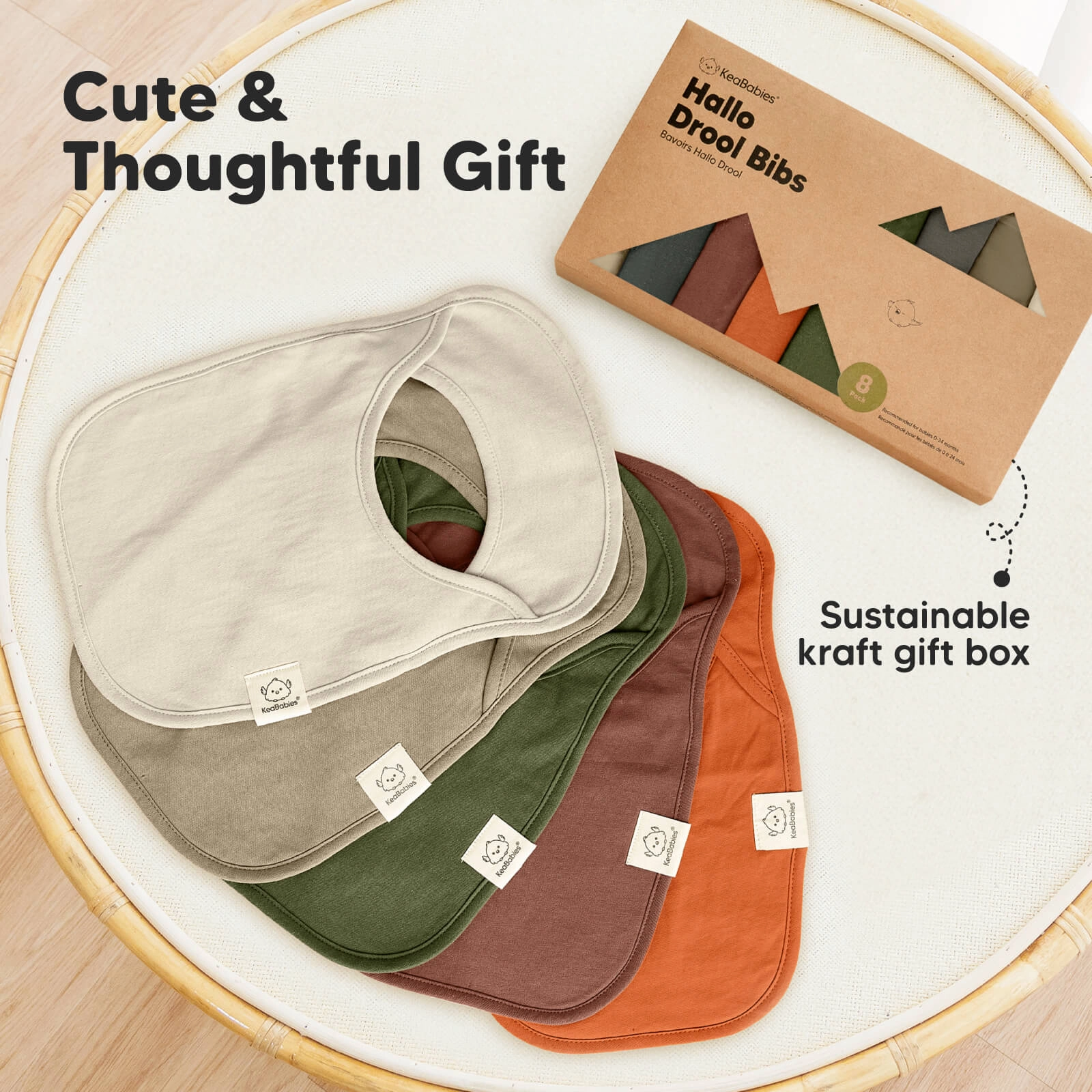 8-Pack Hallo Drool Bibs