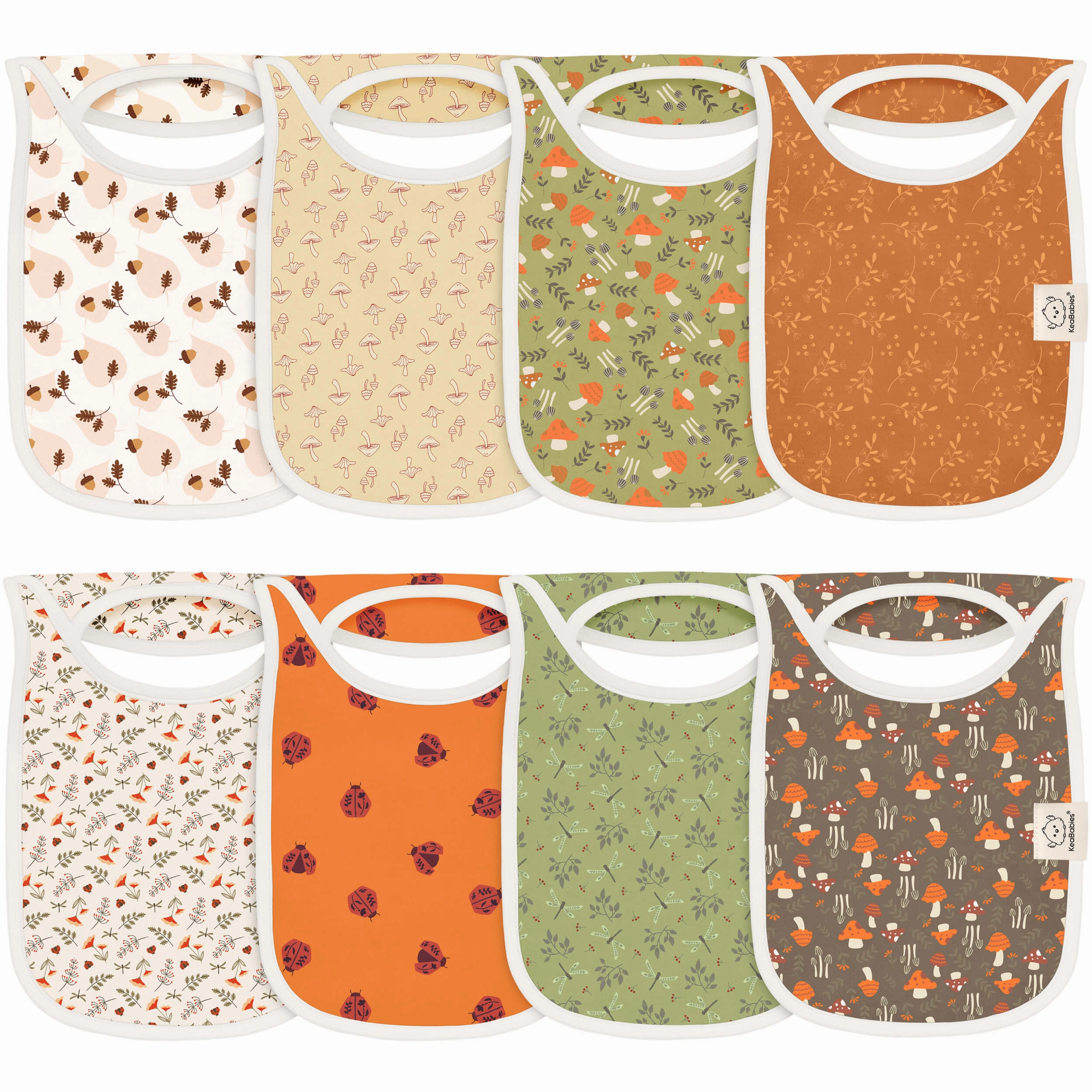 8-Pack Hallo Drool Bibs