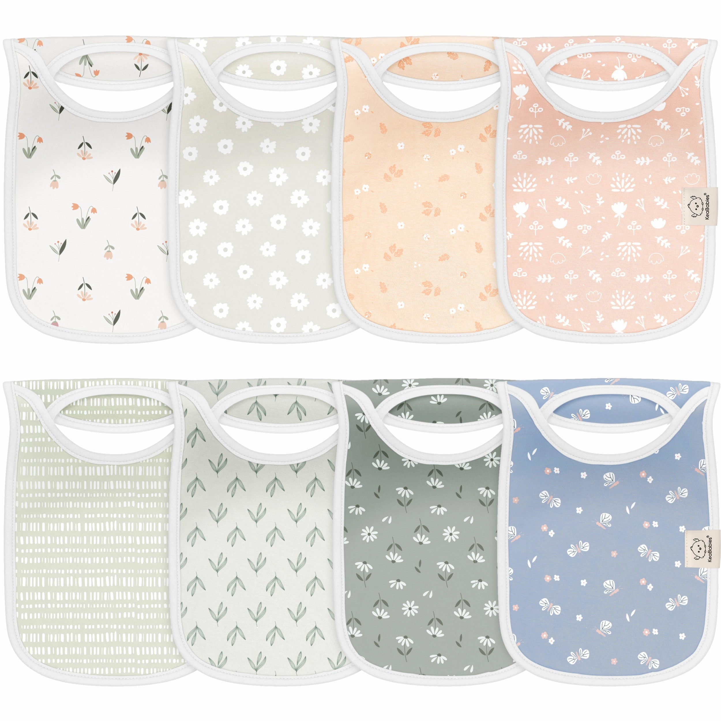 8-Pack Hallo Drool Bibs