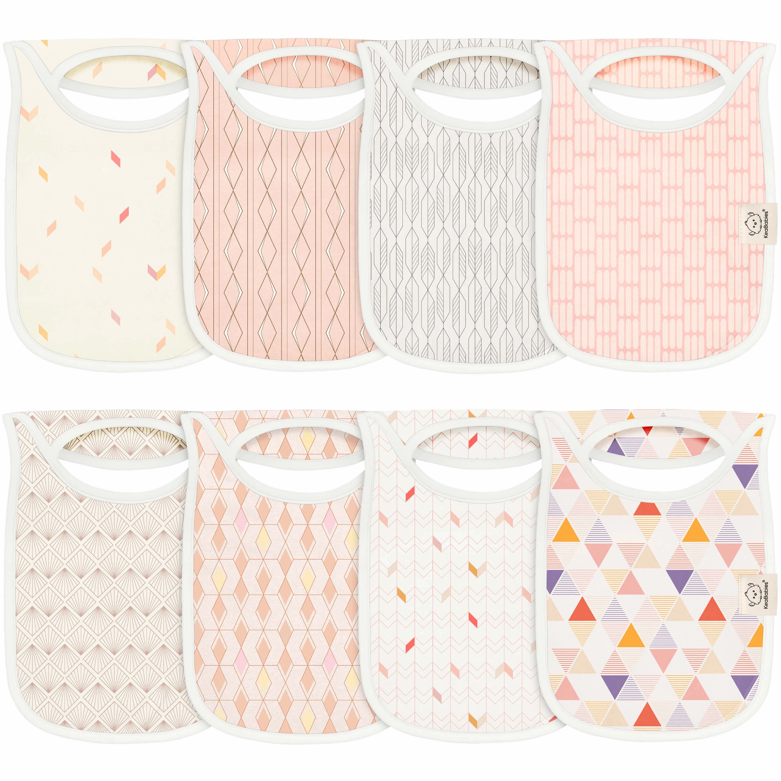 8-Pack Hallo Drool Bibs