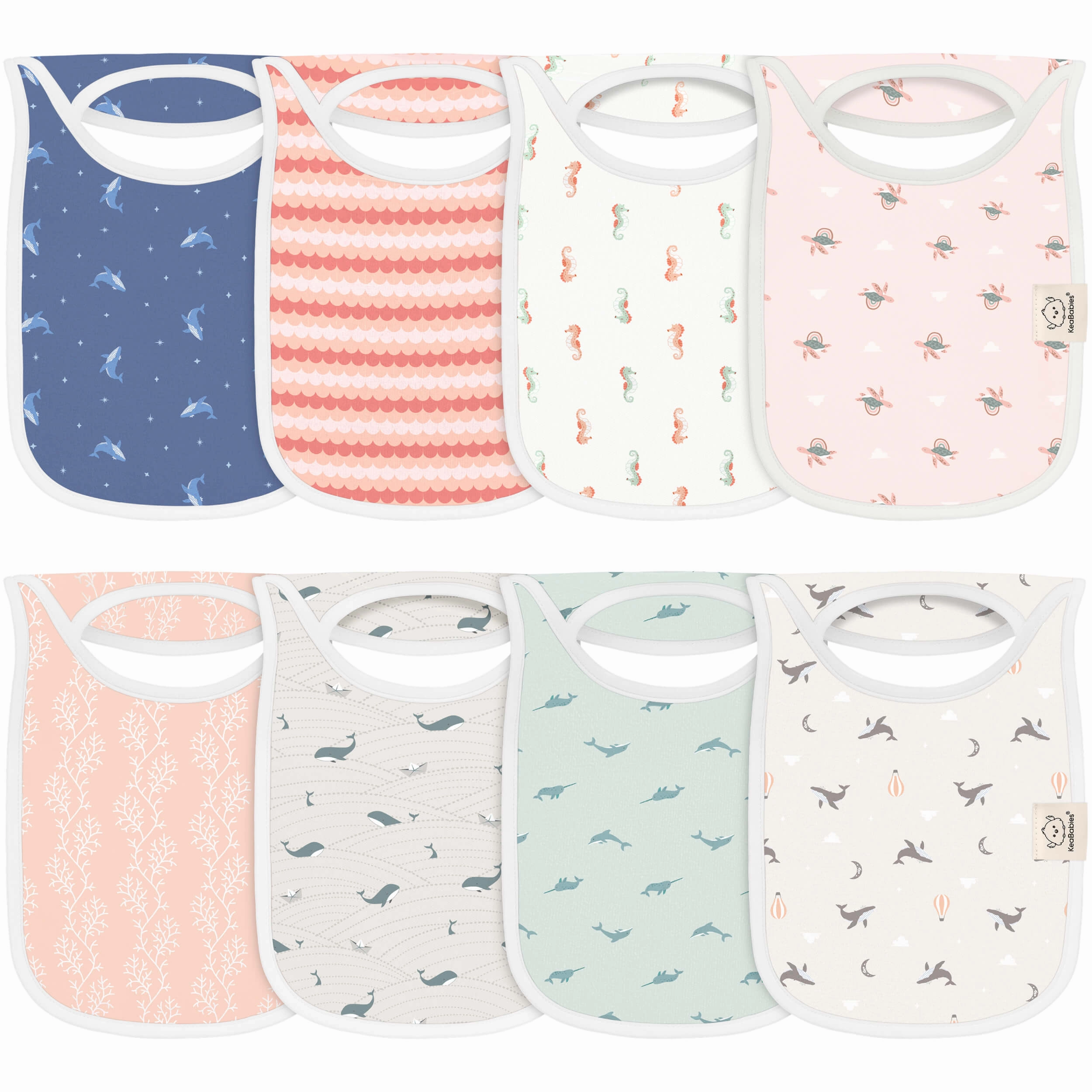 8-Pack Hallo Drool Bibs