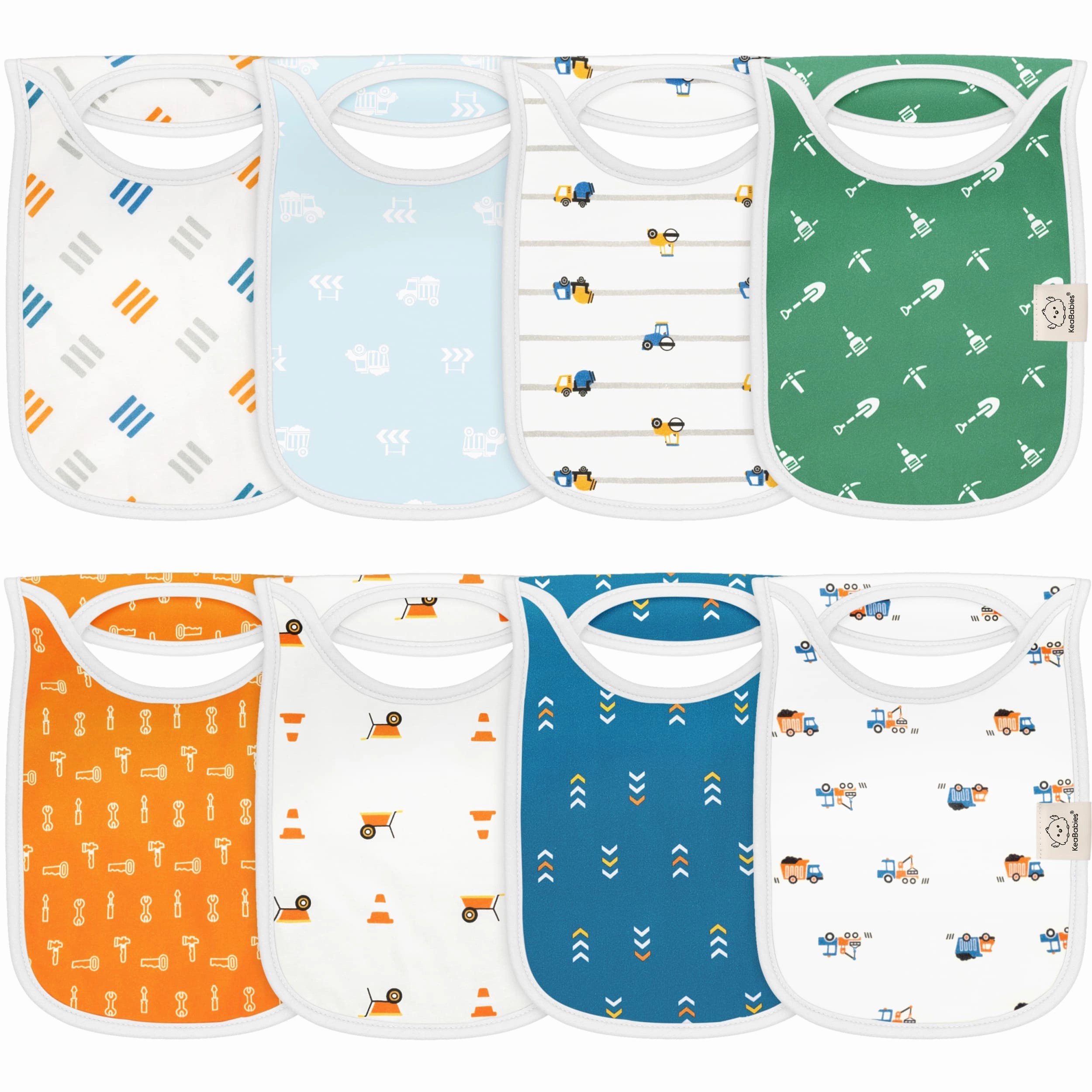 8-Pack Hallo Drool Bibs
