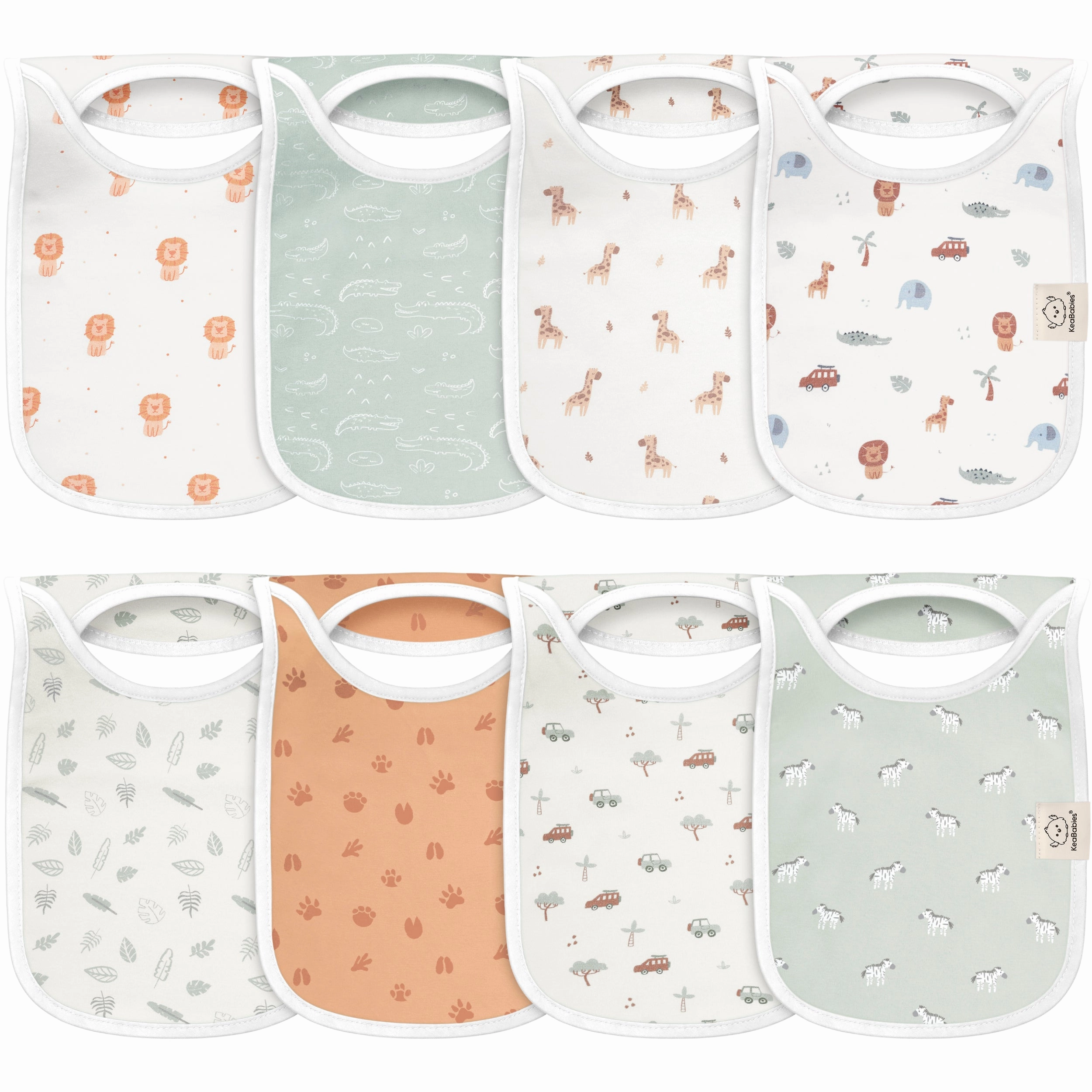 8-Pack Hallo Drool Bibs