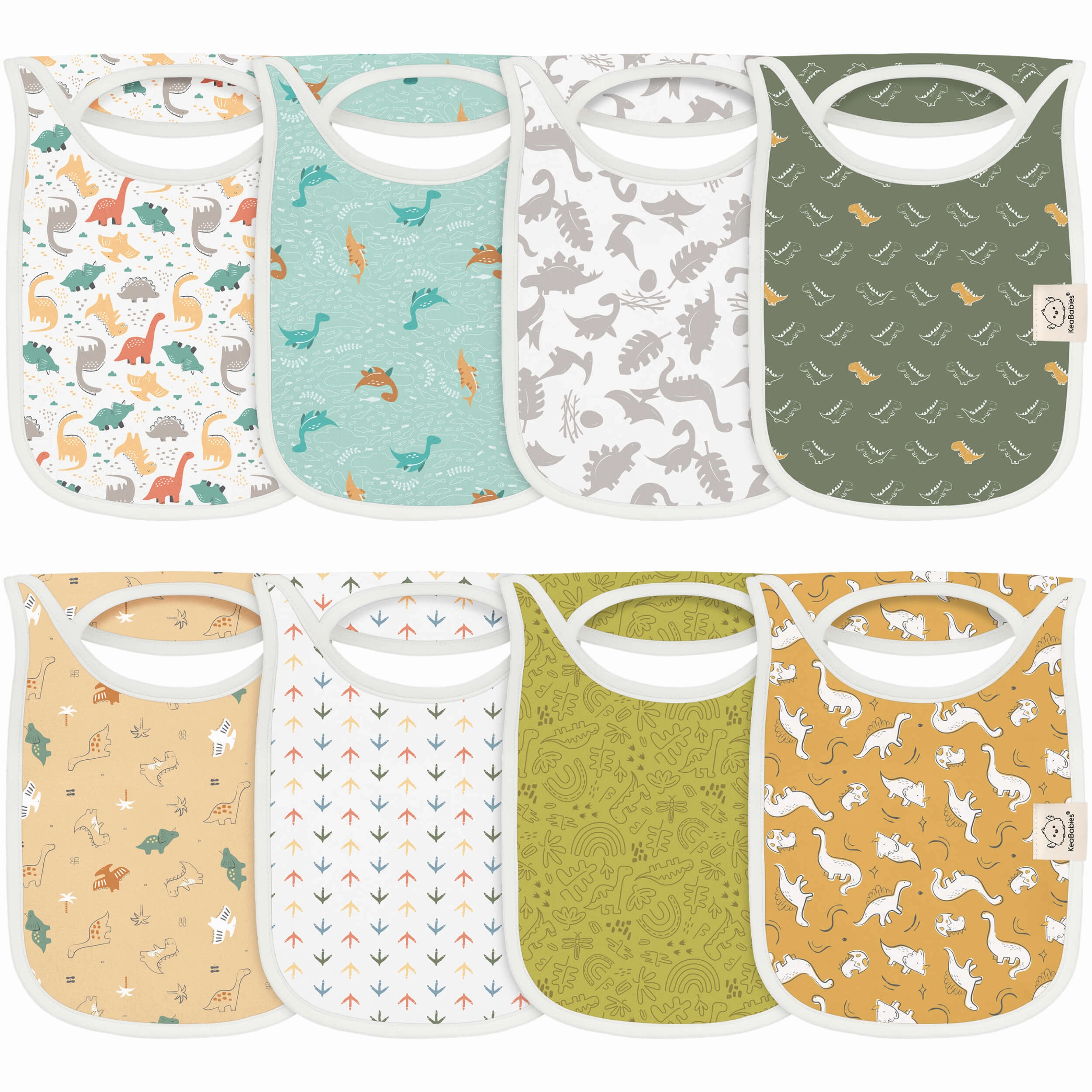 8-Pack Hallo Drool Bibs