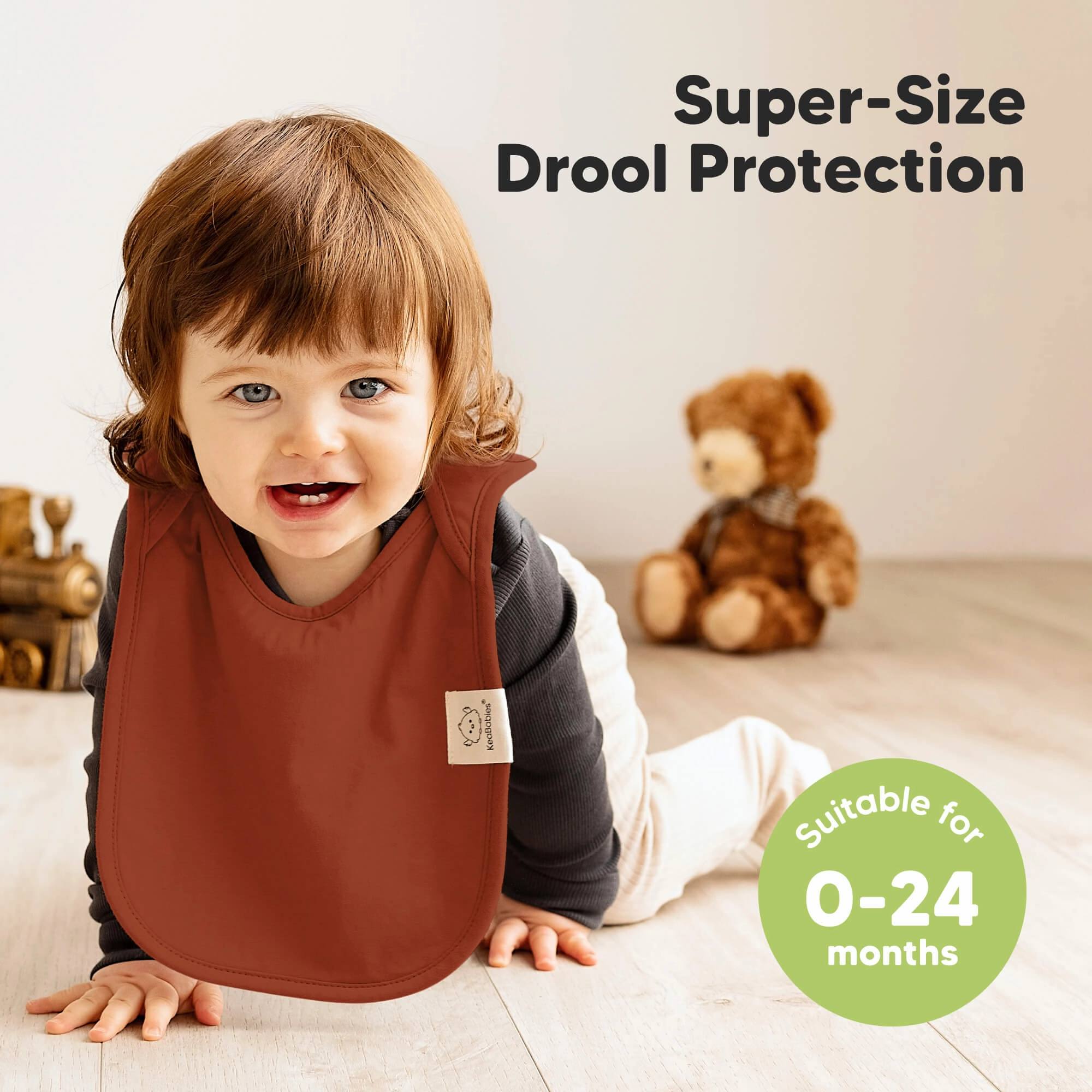 8-Pack Hallo Drool Bibs (Sahara)