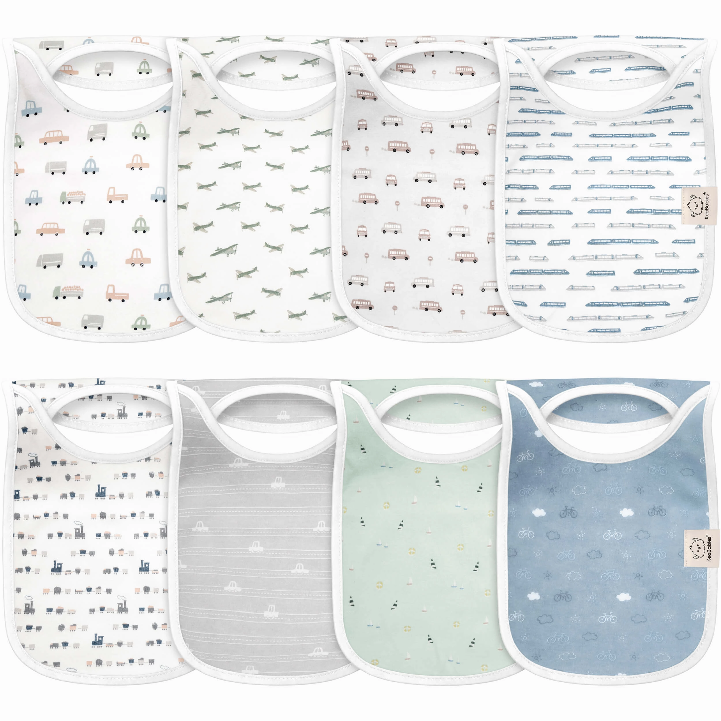 8-Pack Hallo Drool Bibs (Vessels)