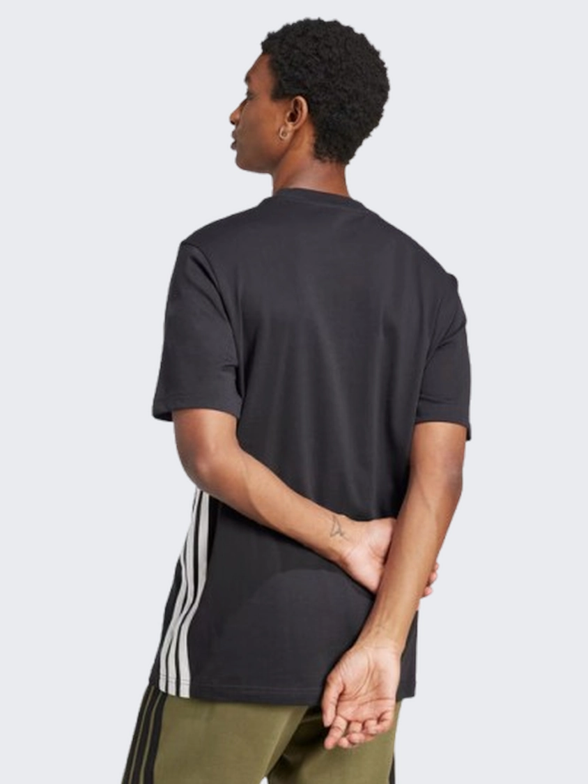 Adidas Essentials 3 Stripes Sj Men Sportswear T-Shirt Black/White