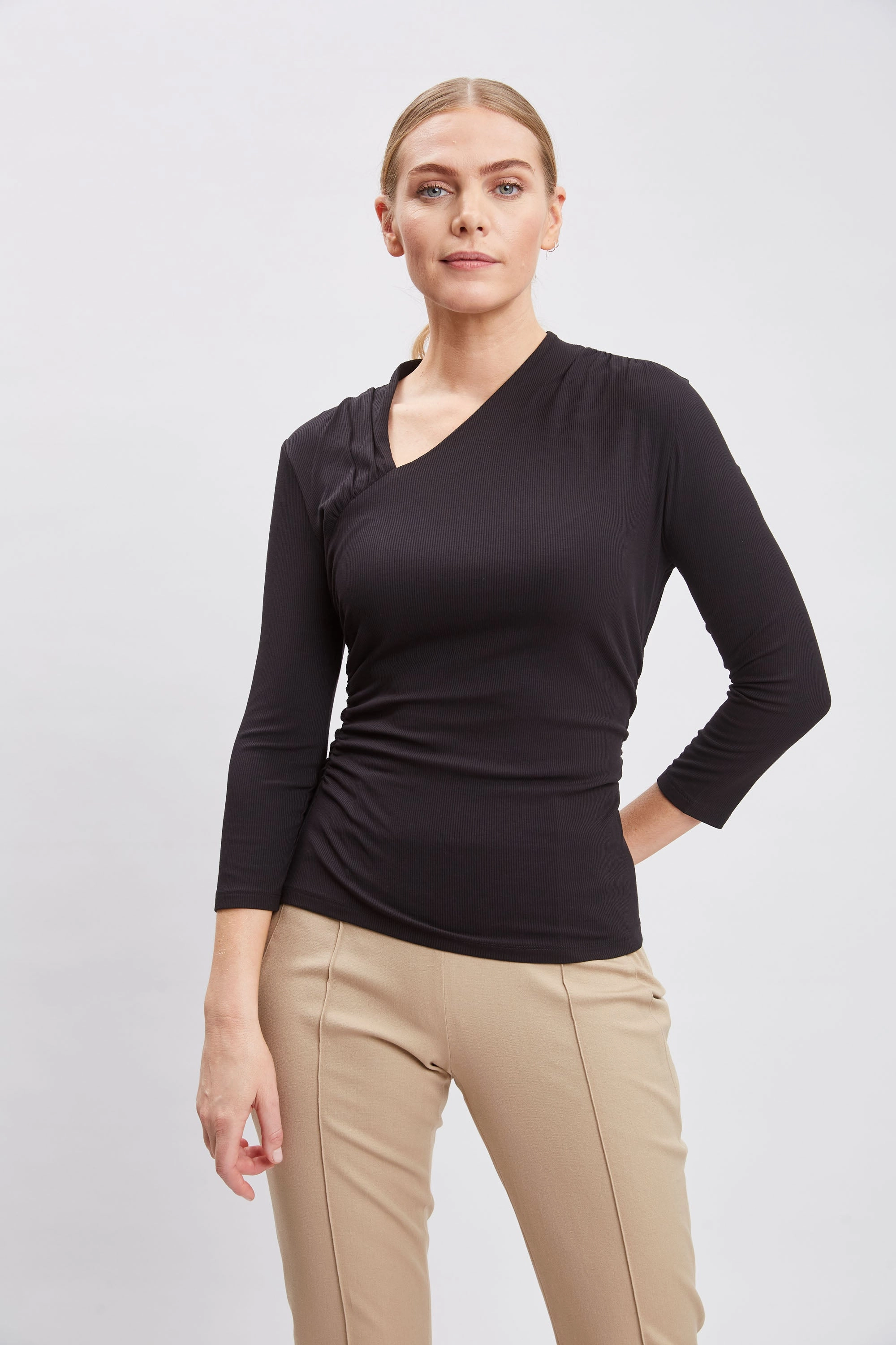 Asymmetric Rib Knit
