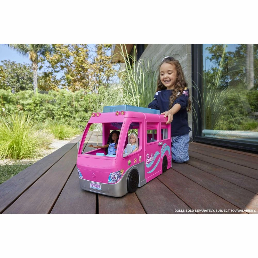 Barbie HCD46 Dream Camper Vehicle Playset for Kids Ages 3 Years and Up