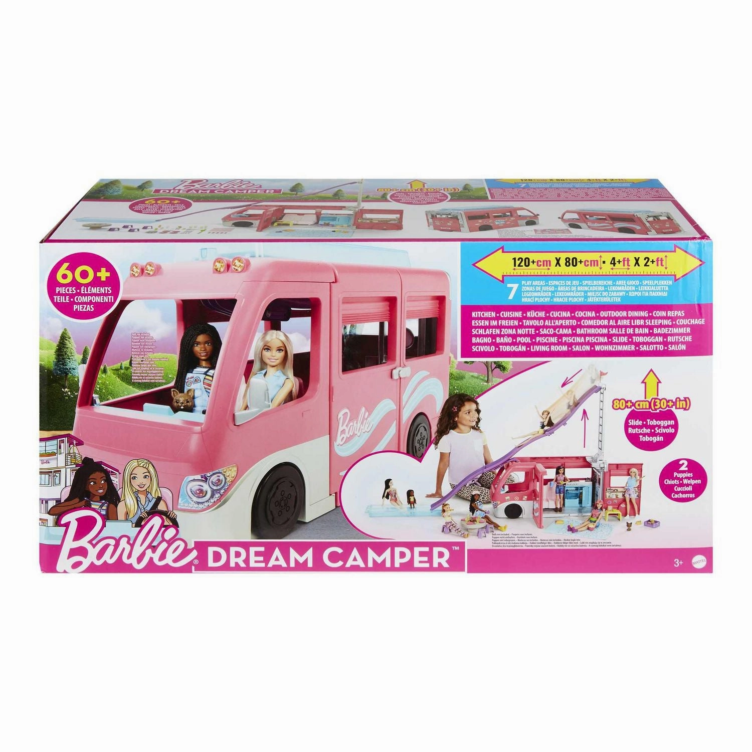 Barbie HCD46 Dream Camper Vehicle Playset for Kids Ages 3 Years and Up