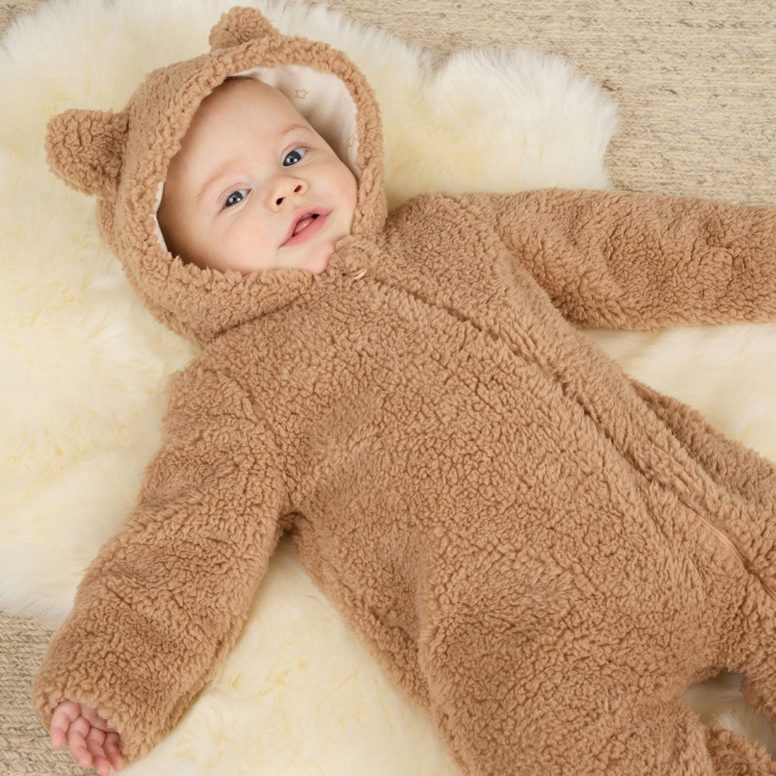 Bear Jumpsuit - Beige - FINAL SALE