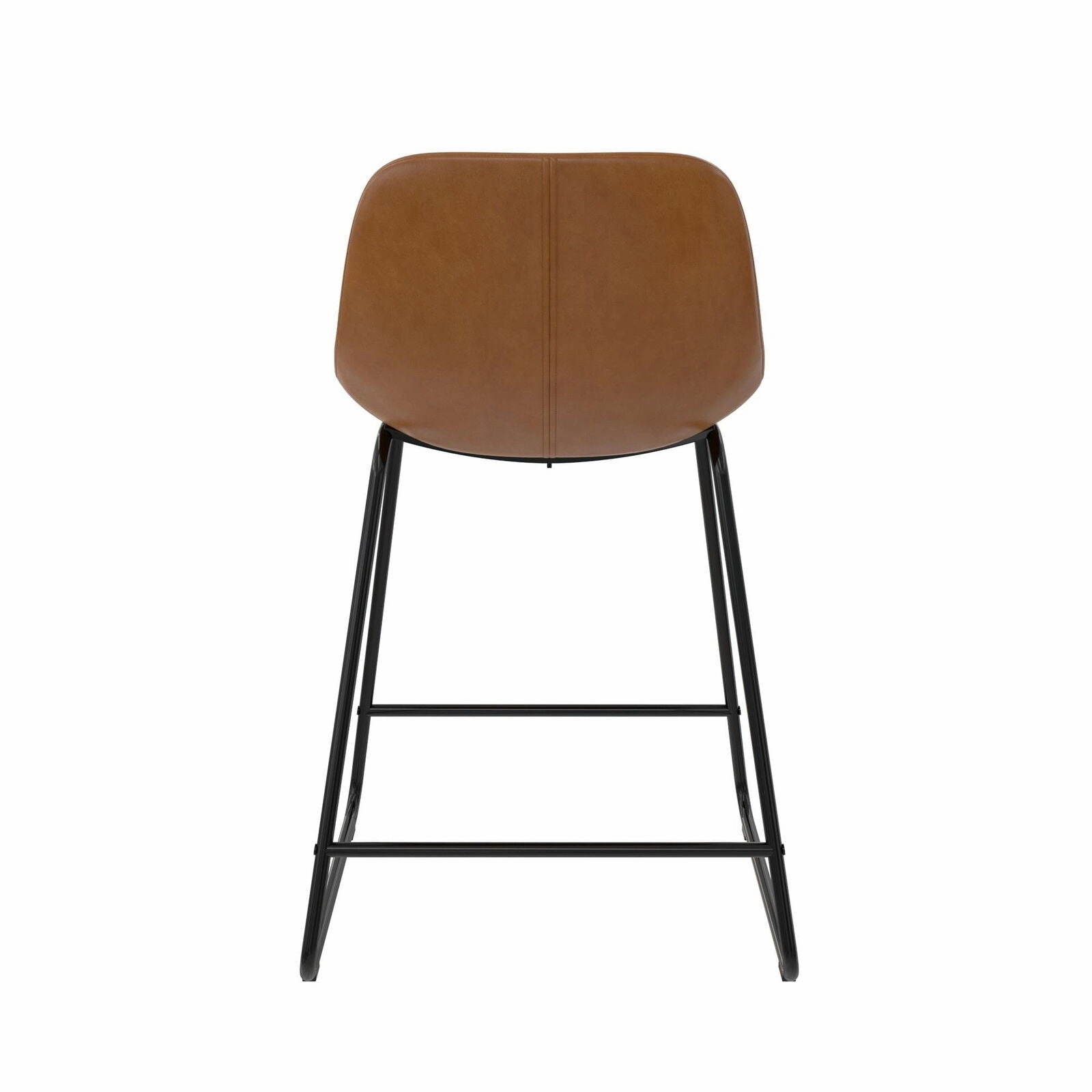 Better Homes & Gardens BH5317917402BLO Farley Scoop Counter Height Stool, Camel Faux Leather