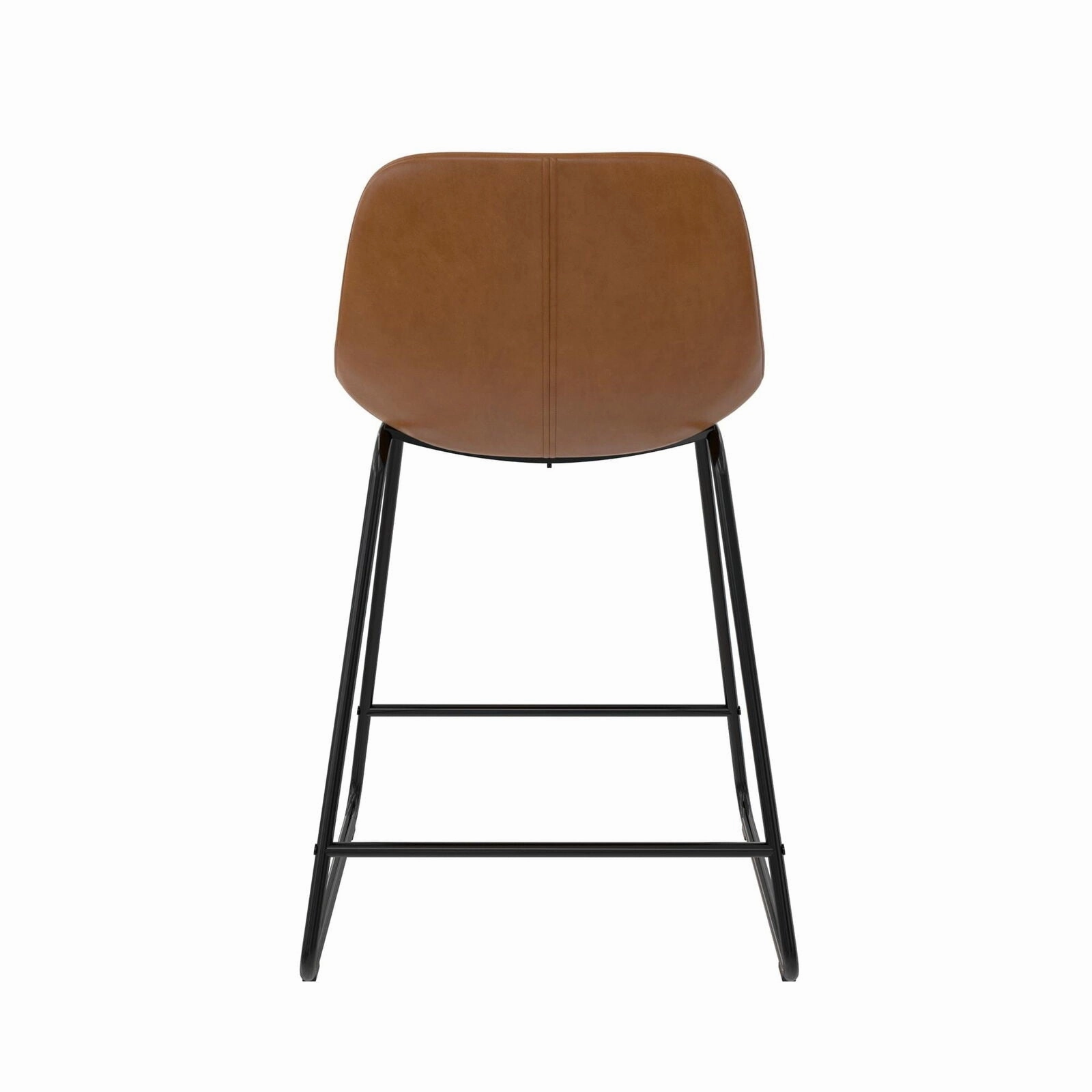Better Homes & Gardens BH5317917402BLO Farley Scoop Counter Height Stool, Camel Faux Leather