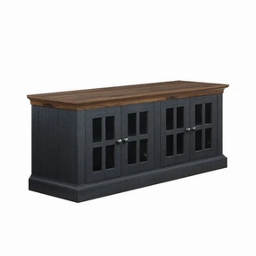 Better Homes & Gardens BHF336158813001 Canton 4- door TV Stand for TV's up to 70", Black/Light Honey Finish