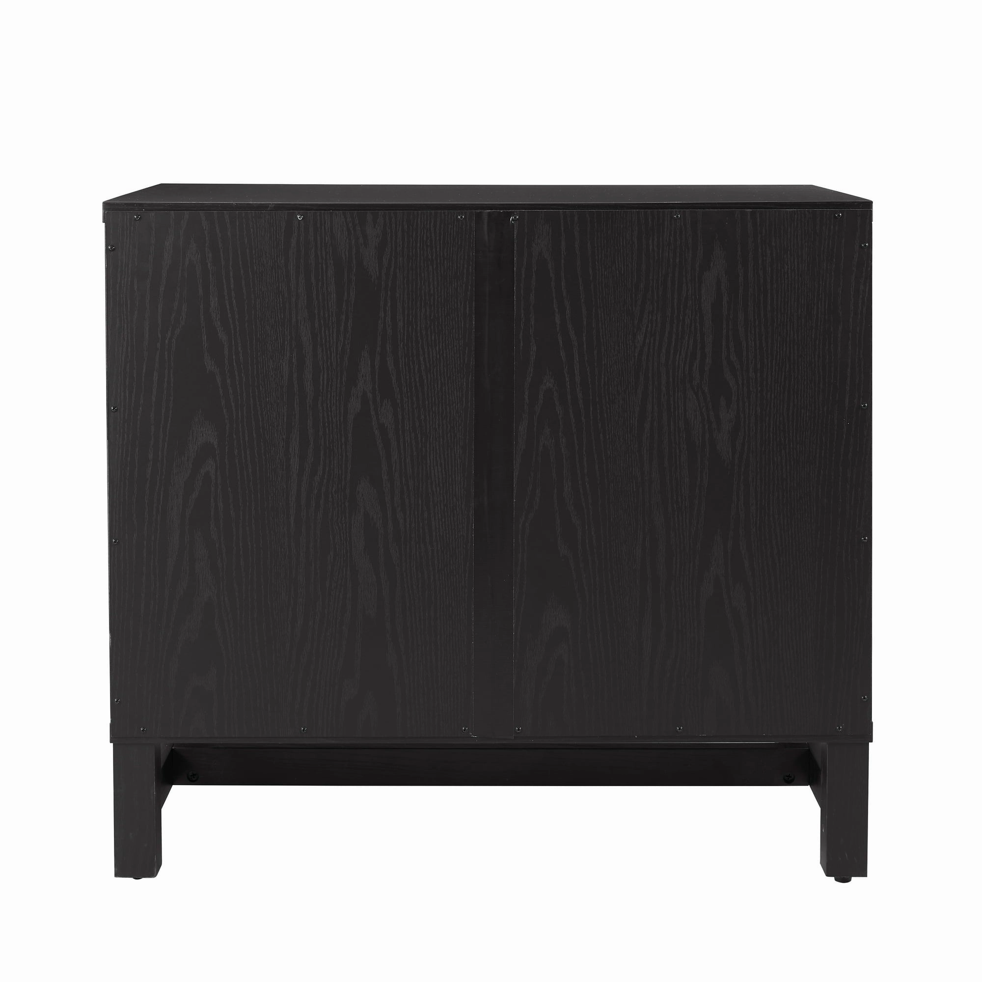 Better Homes & Gardens BHS336249972035 Juliet Arc Door Bar Cabinet, Black Wood