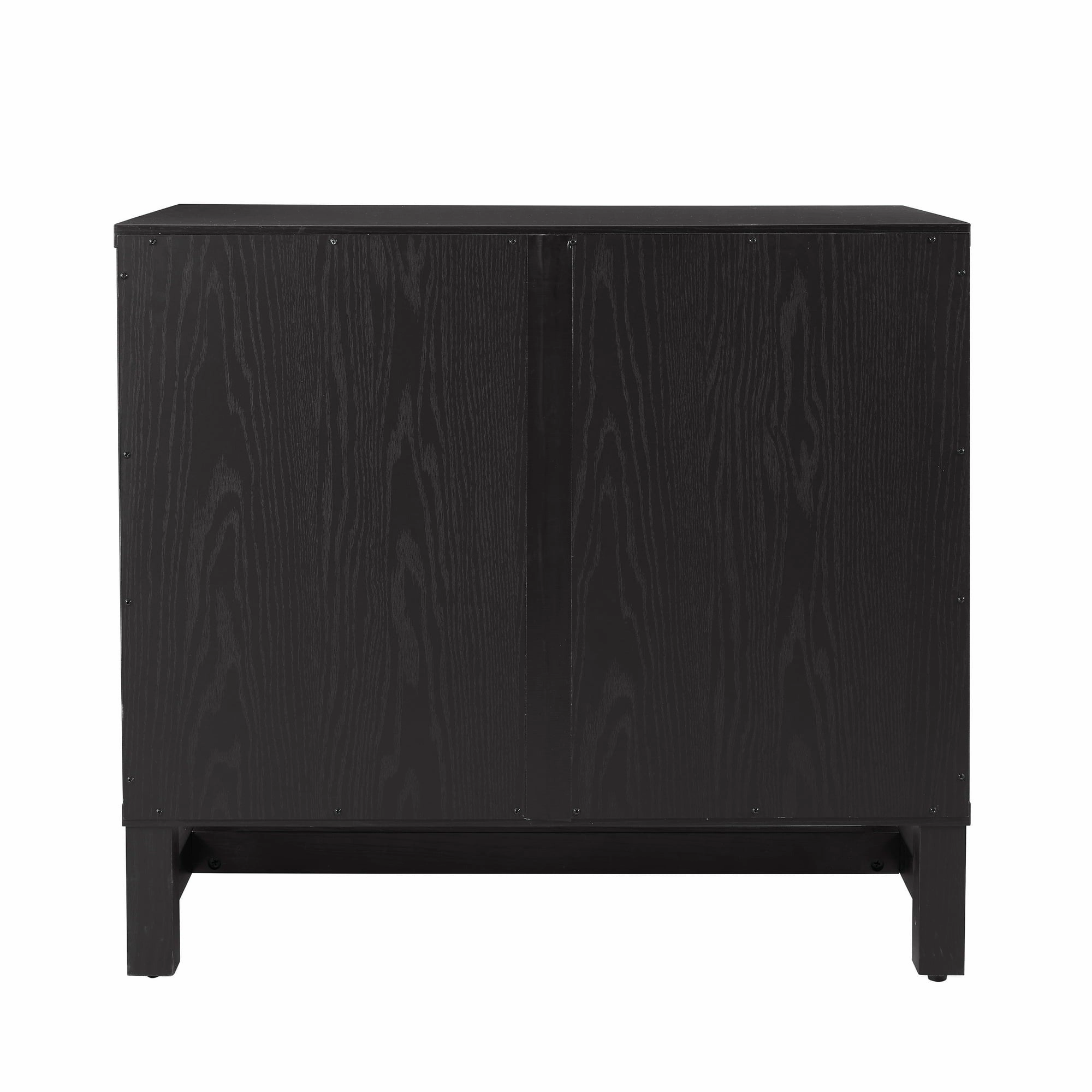 Better Homes & Gardens BHS336249972035 Juliet Arc Door Bar Cabinet, Black Wood