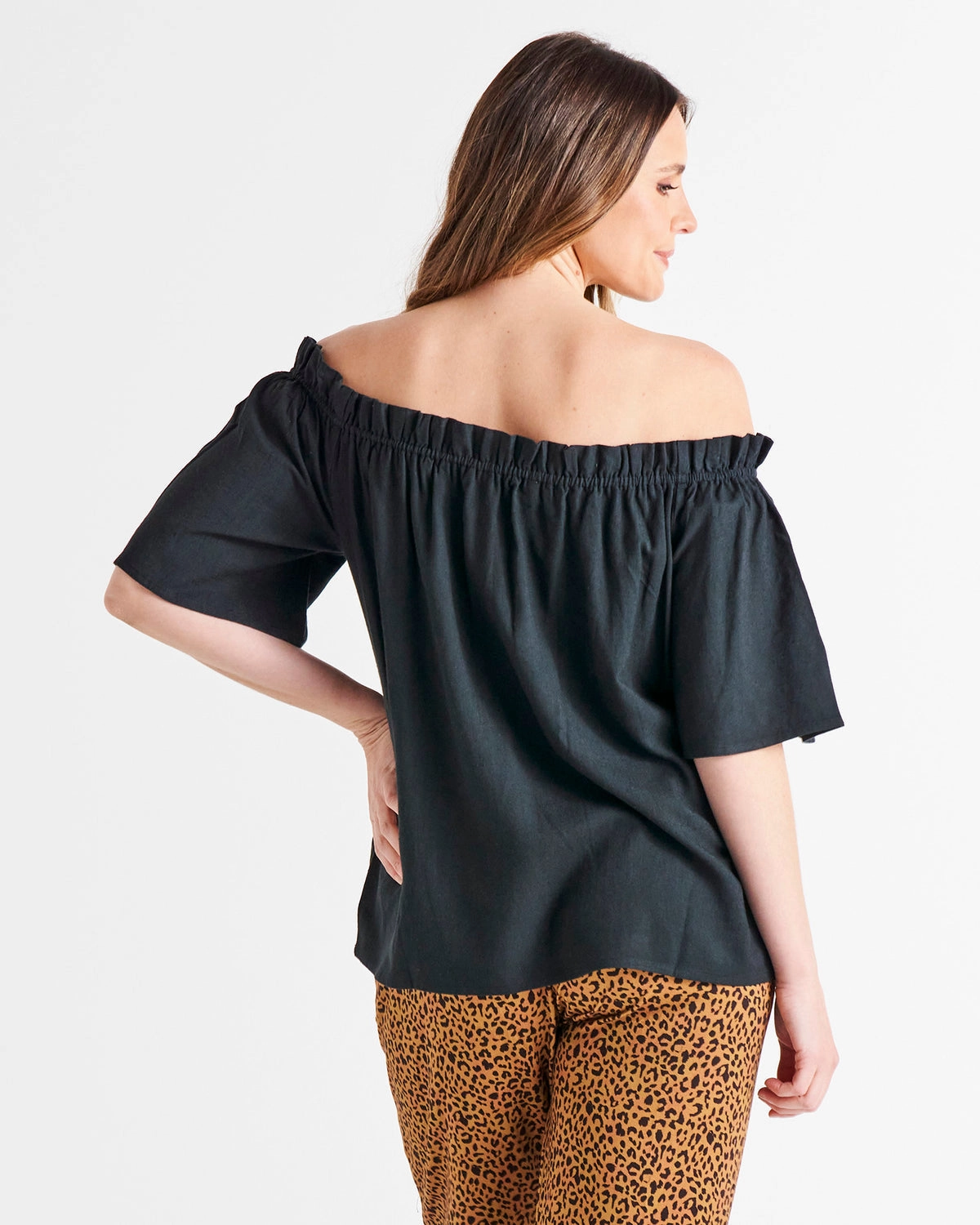 Betty Basics Jessica Shoulder Top Coal