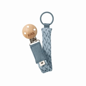 BIBS Soother Clip Braided - Petrol & Baby Blue