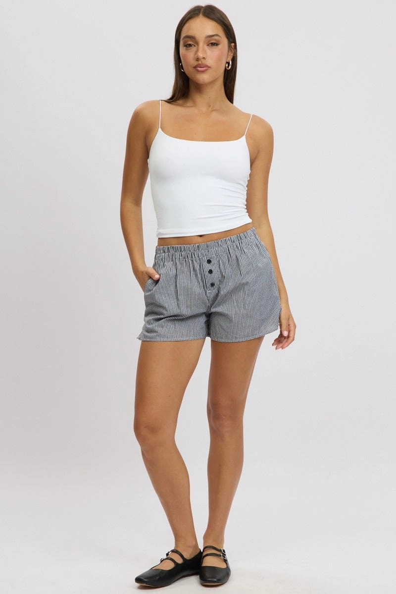 Black Check Boxer Shorts