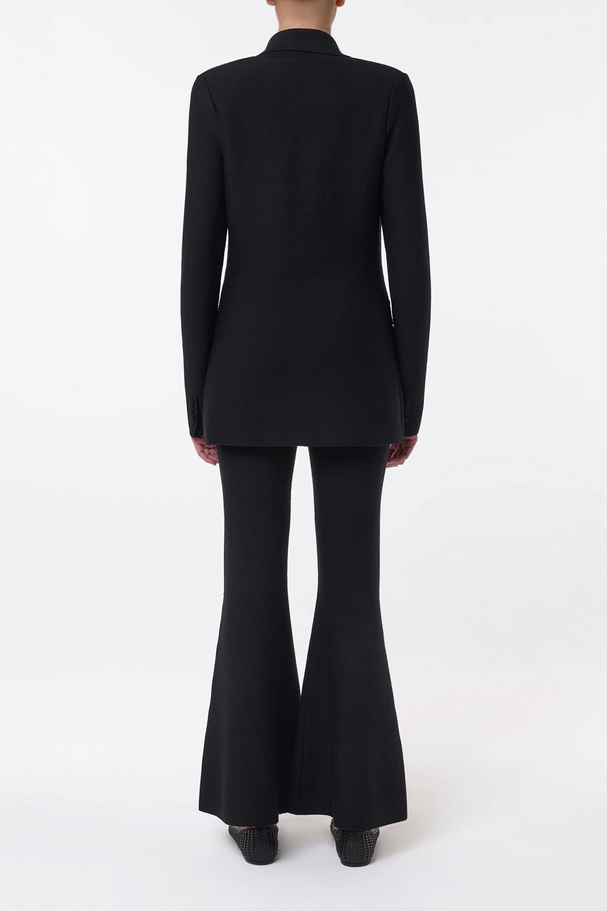 Bowen Knit Jacket in Black Merino Wool Cashmere