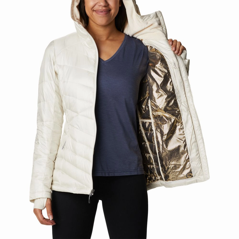 Columbia Joy Peak Hooded Jacket for Ladies - Chalk - M