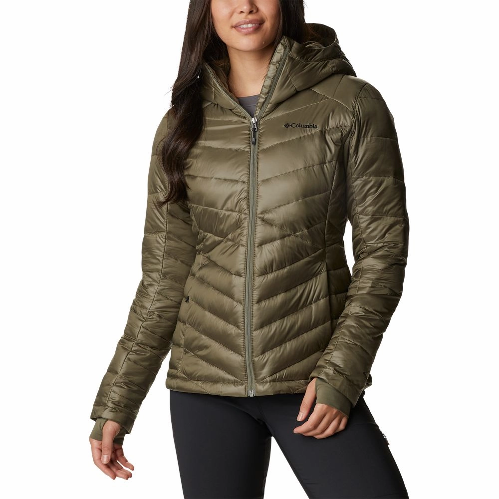 Columbia Joy Peak Hooded Jacket for Ladies - Stone Green - XL