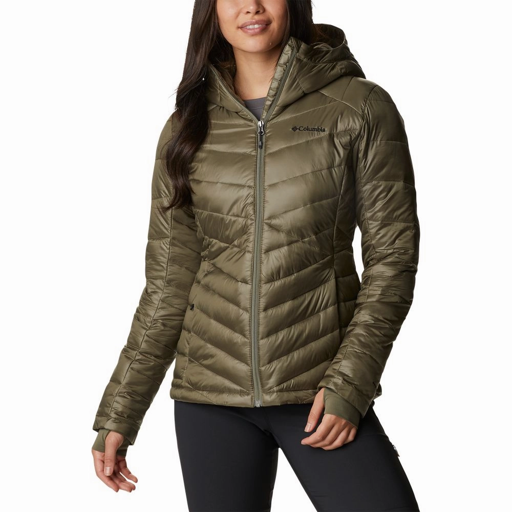 Columbia Joy Peak Hooded Jacket for Ladies - Stone Green - XL