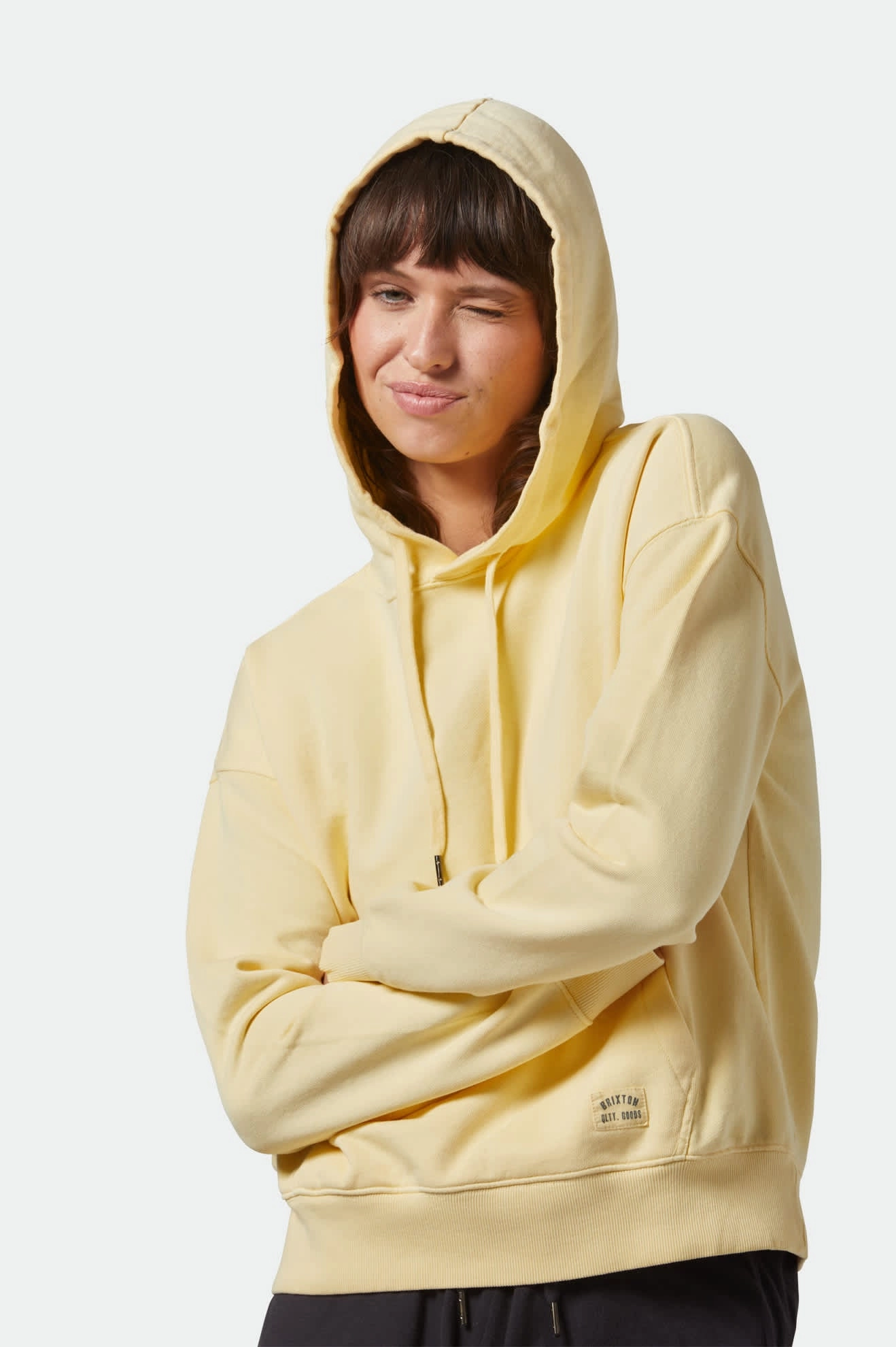 Cross Loop French Terry Hoodie - Panna Cotta