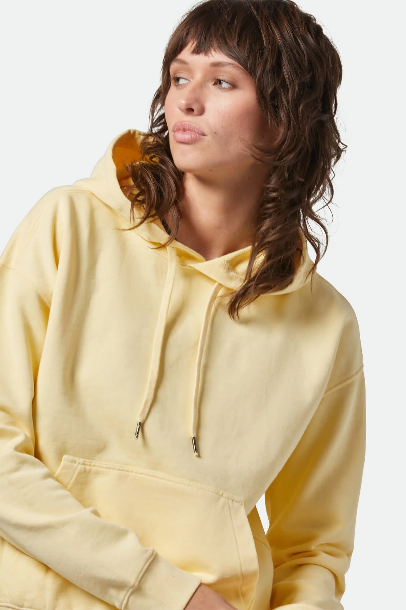 Cross Loop French Terry Hoodie - Panna Cotta