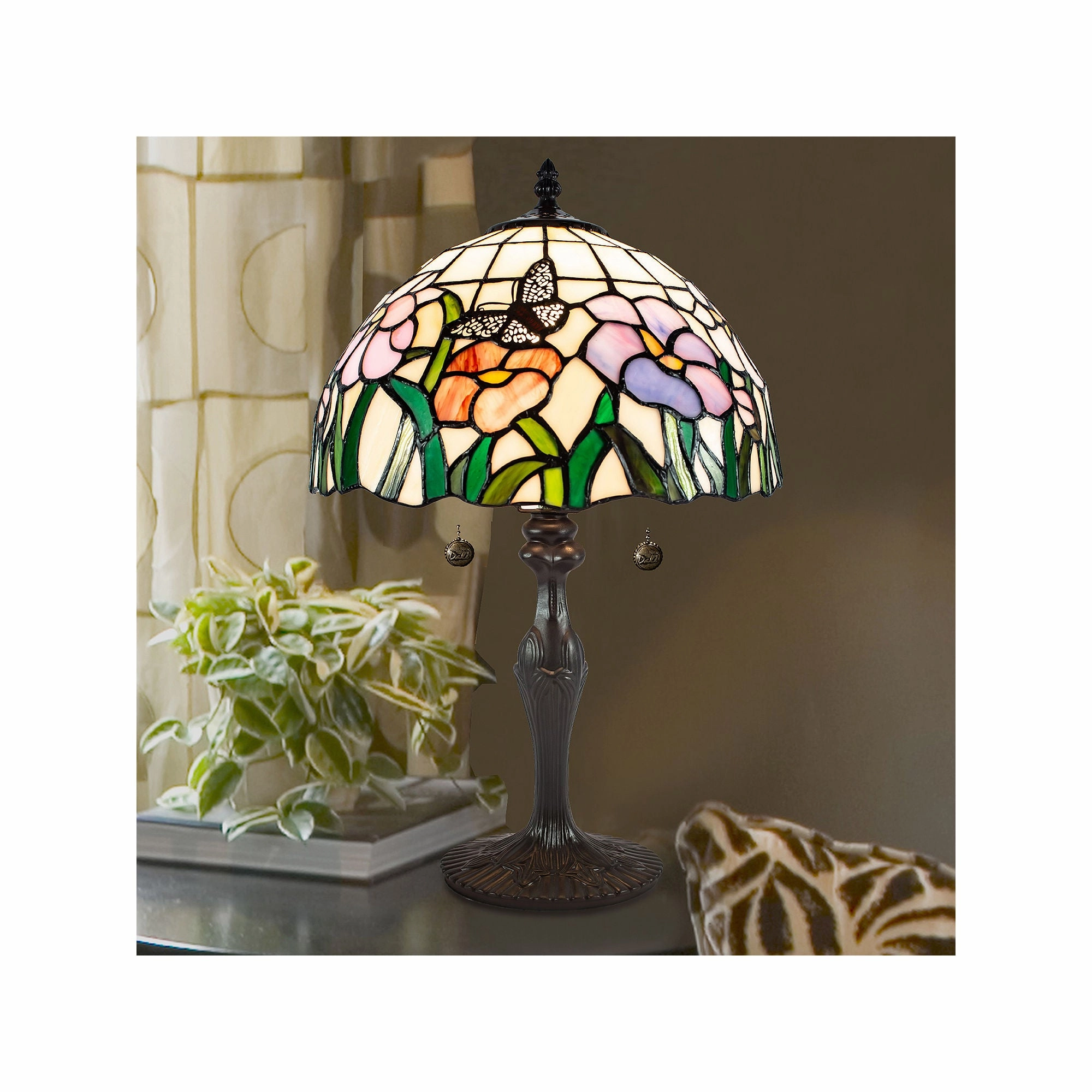 Dale Tiffany 19.5"L Whitney Tiffany Table Lamp - BEIGE ONE SIZE