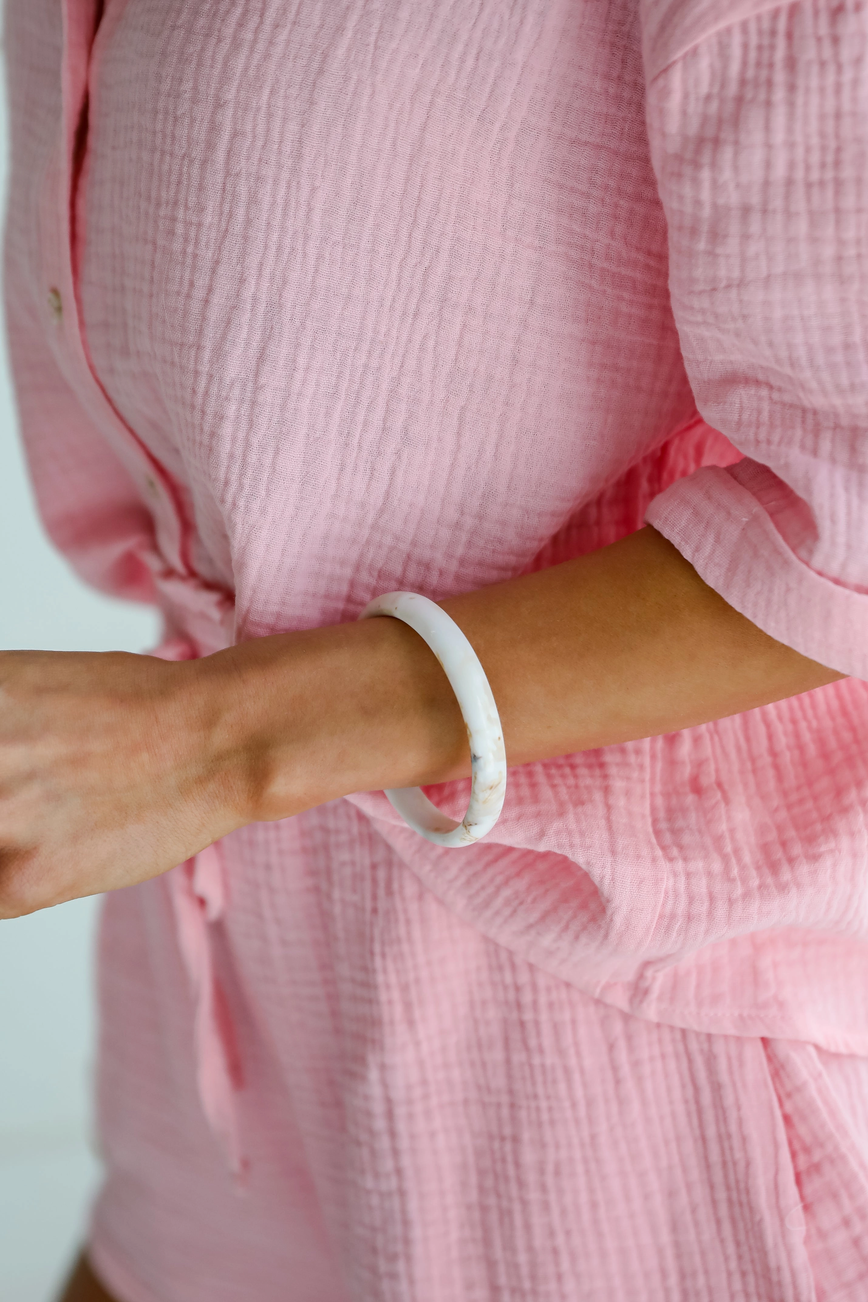 Daniella Ivory Acrylic Bangle