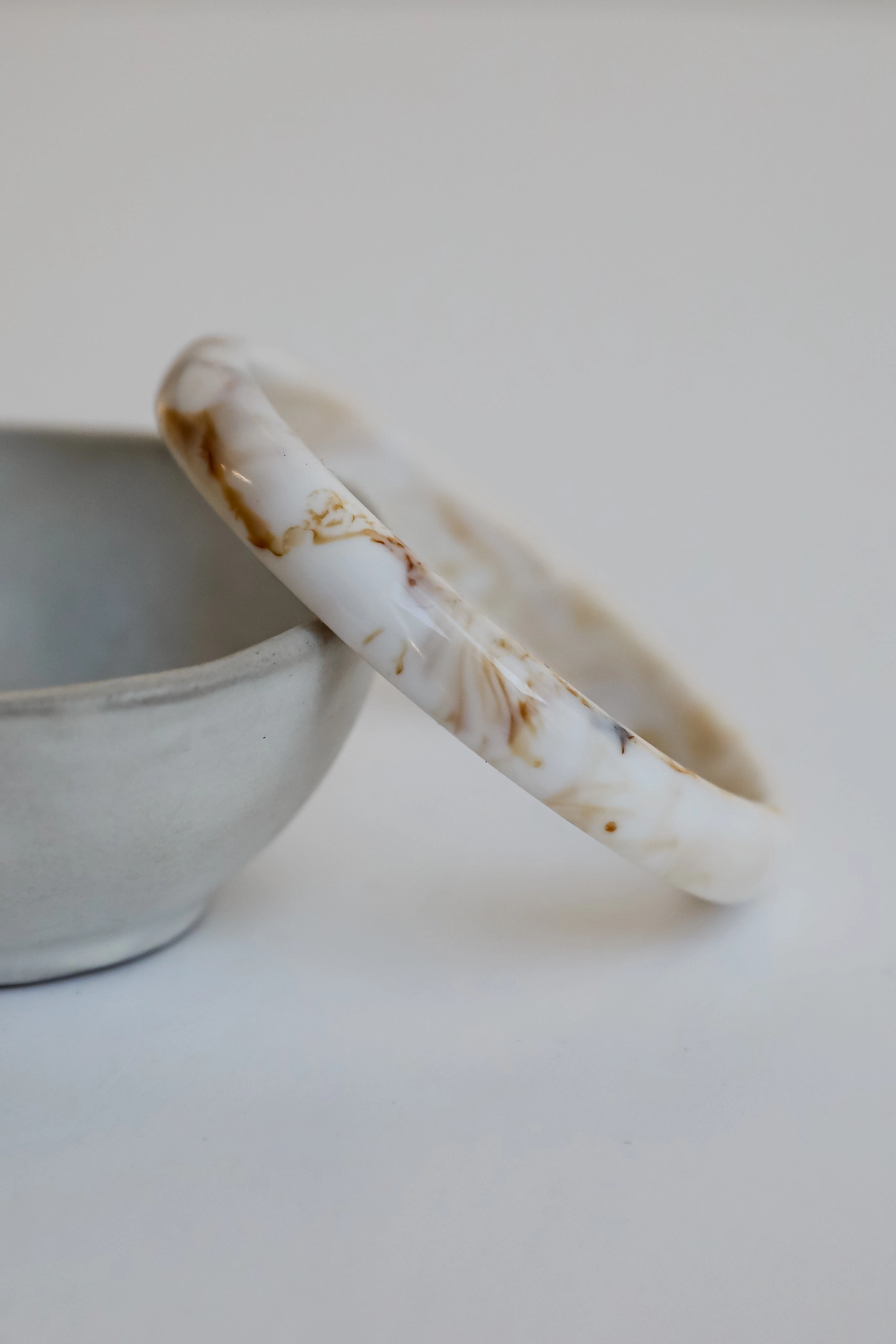 Daniella Ivory Acrylic Bangle