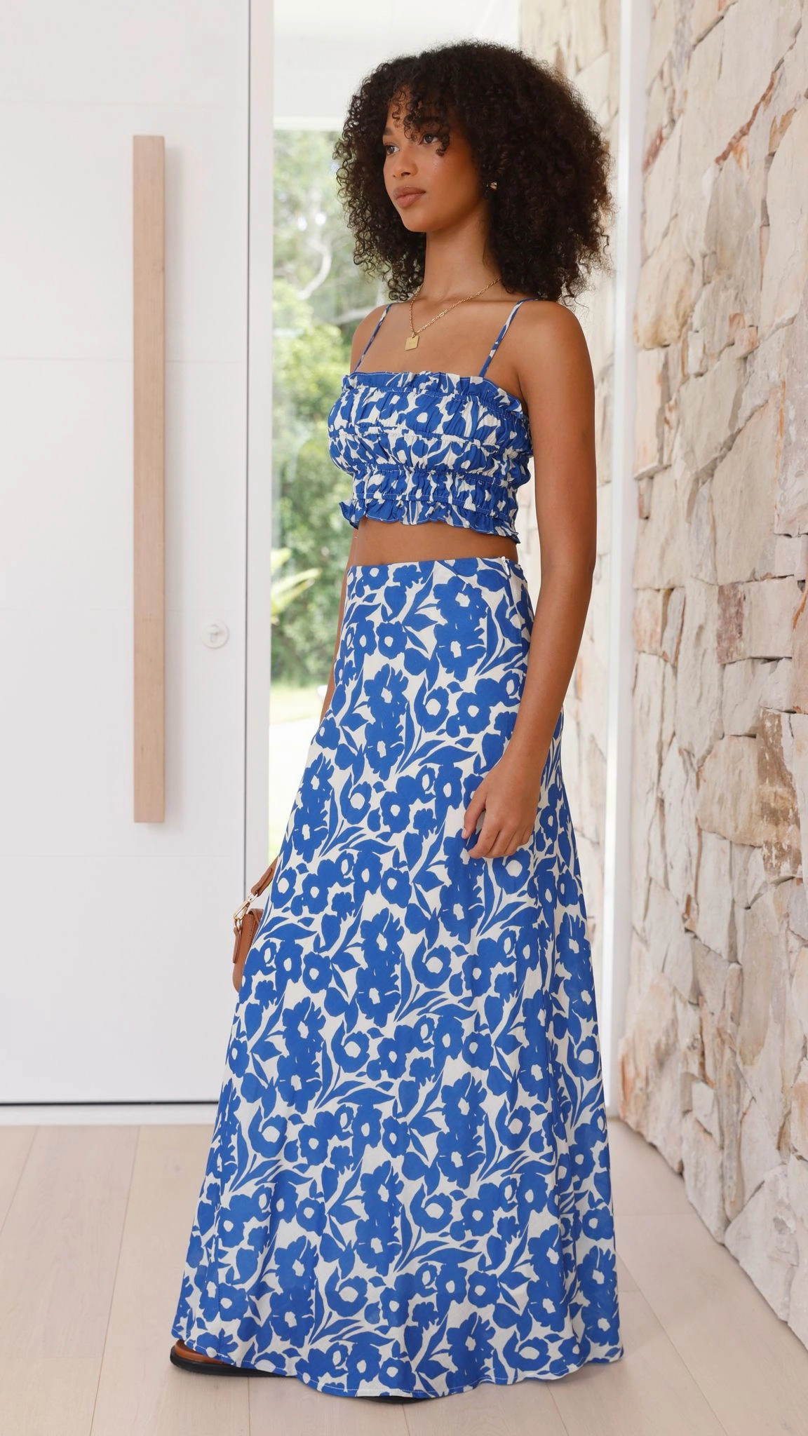 Devon Top - Blue Floral