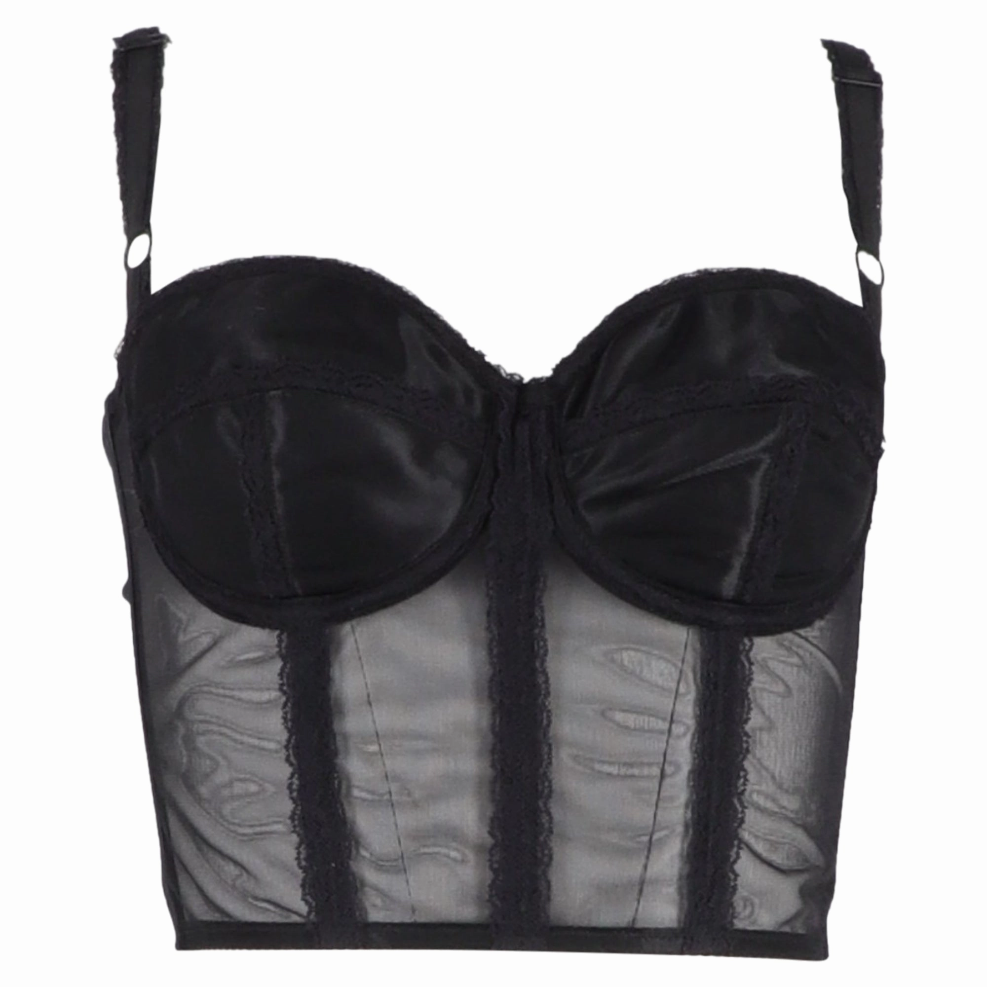Dolce & Gabbana Bustier Top in Black Nylon