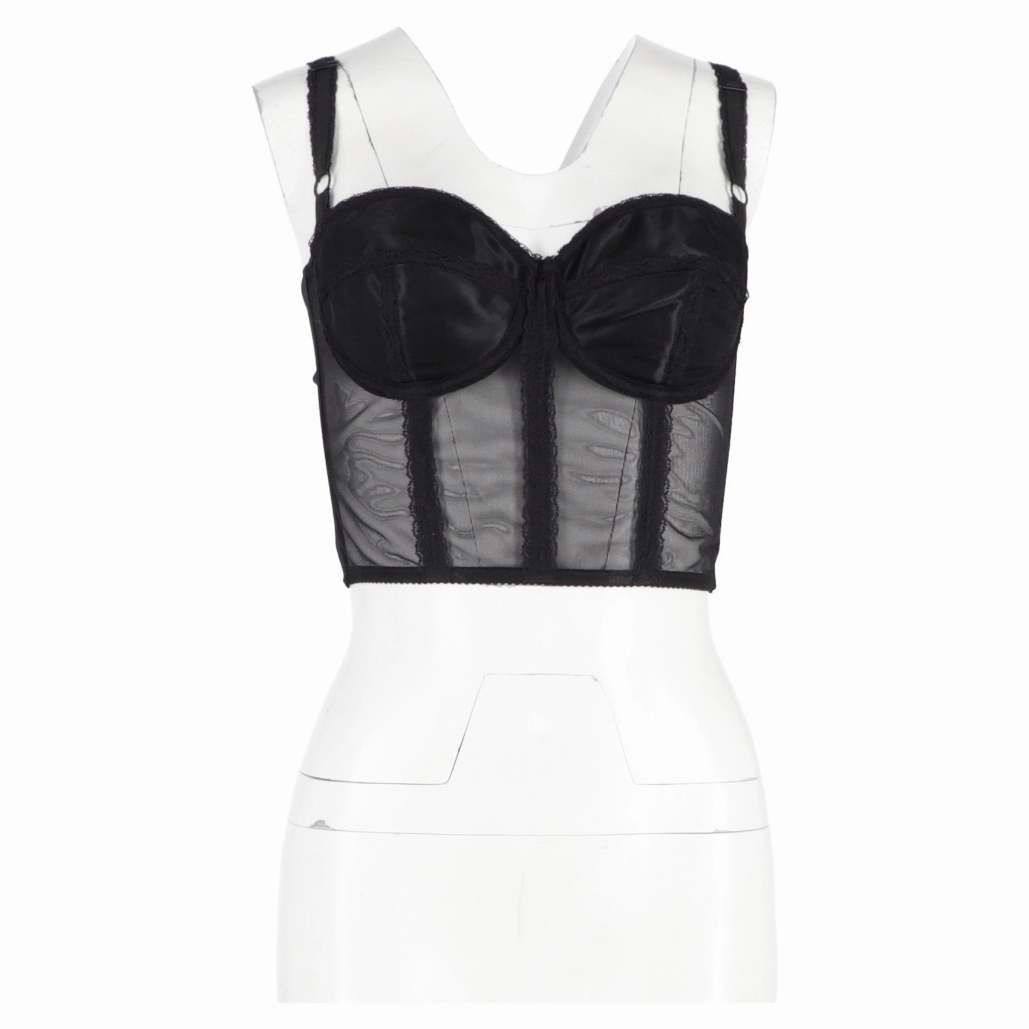 Dolce & Gabbana Bustier Top in Black Nylon