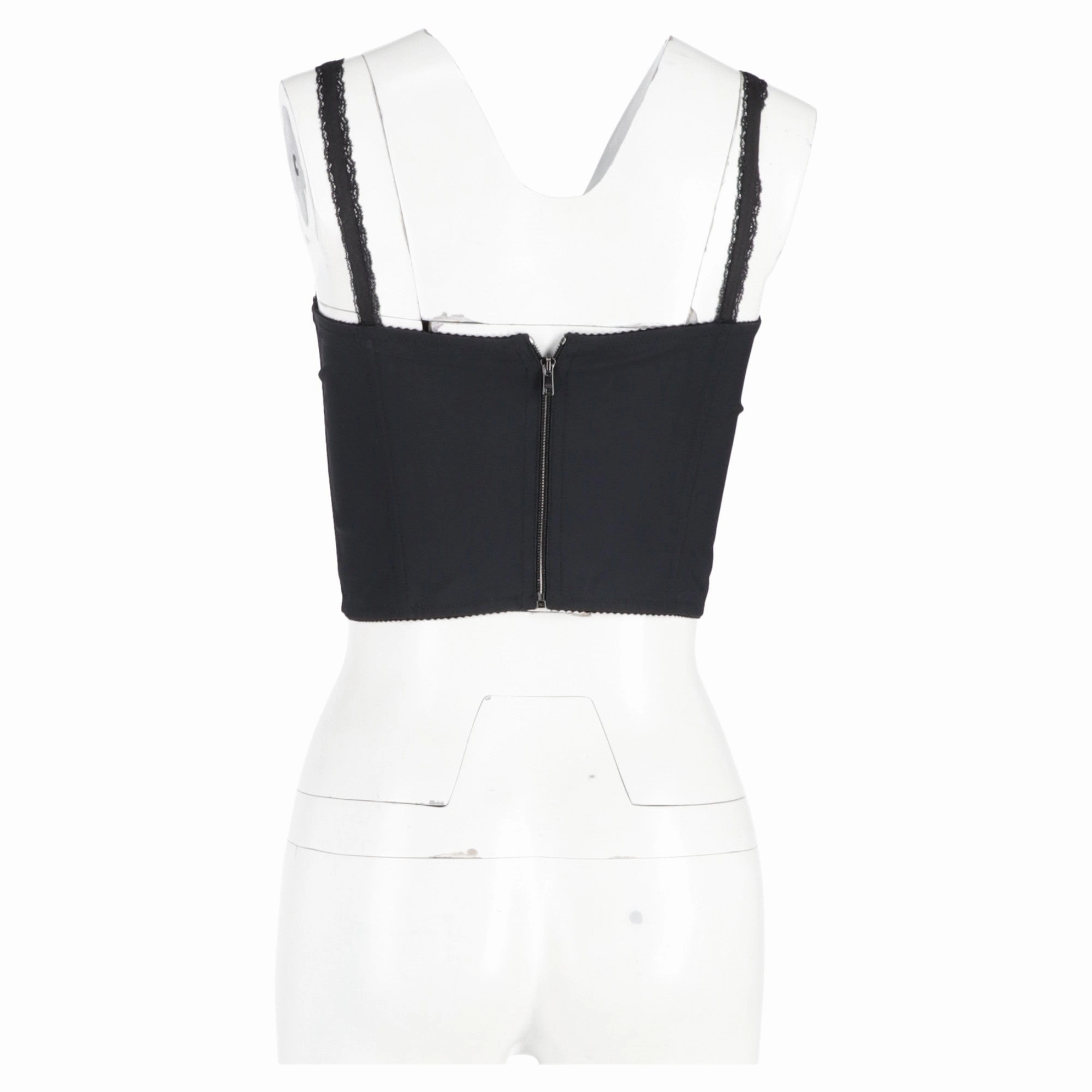 Dolce & Gabbana Bustier Top in Black Nylon