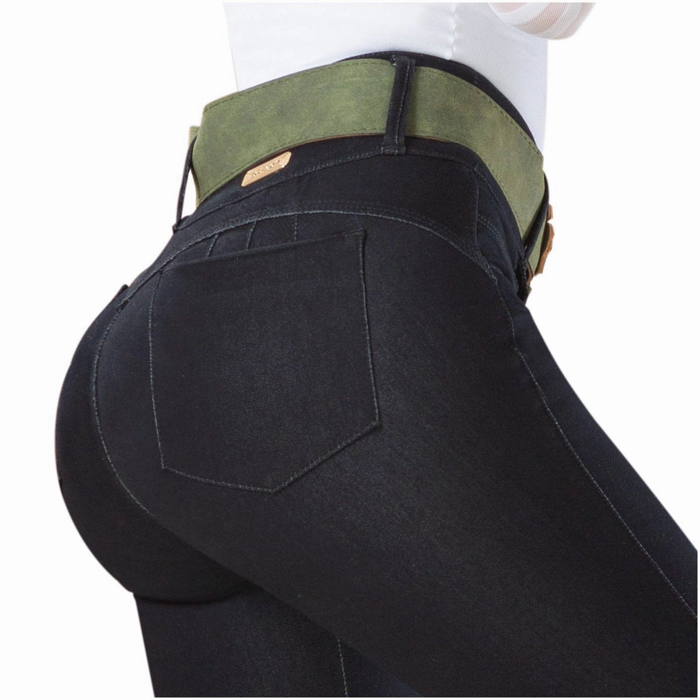 DRAXY 1324 Colombian Butt lifter Mid Rise Skinny Jeans