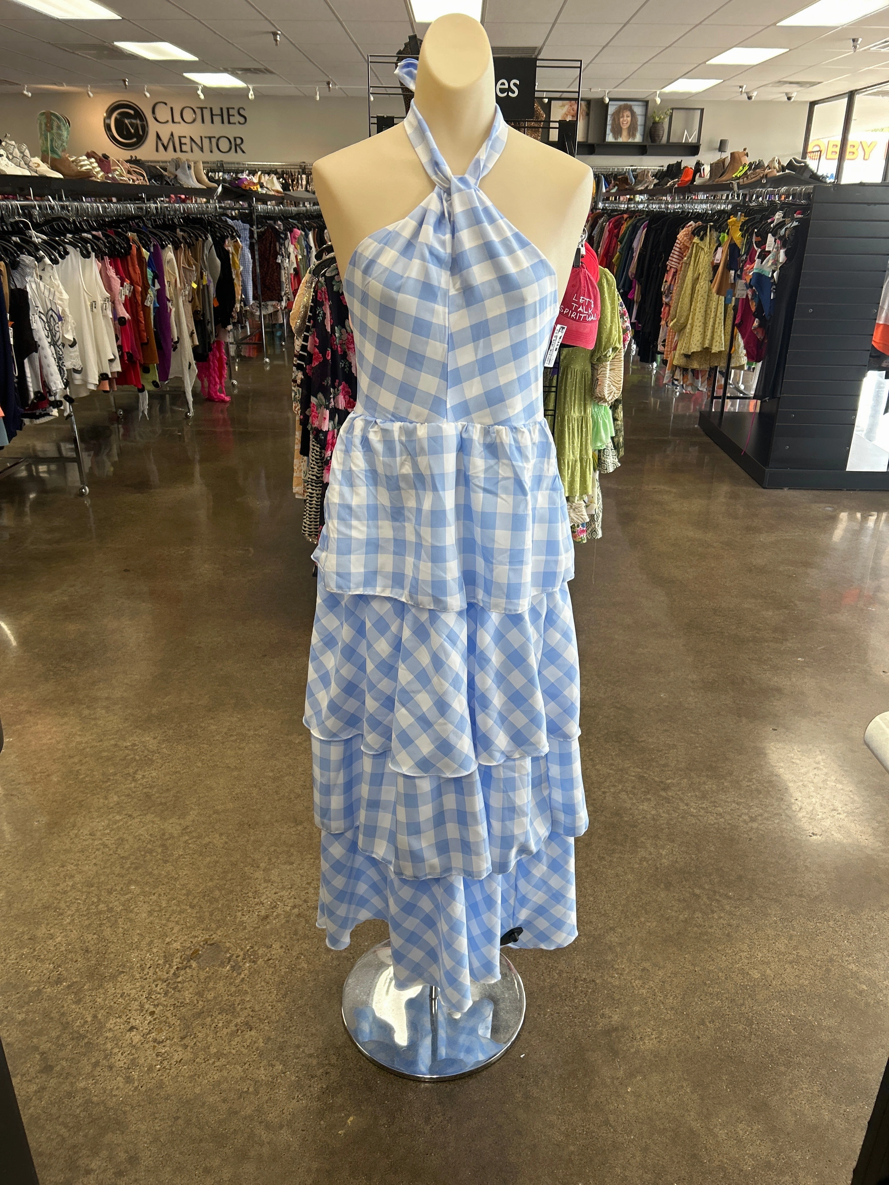 Dress Casual Maxi By Clothes Mentor In Blue & White, Size:S