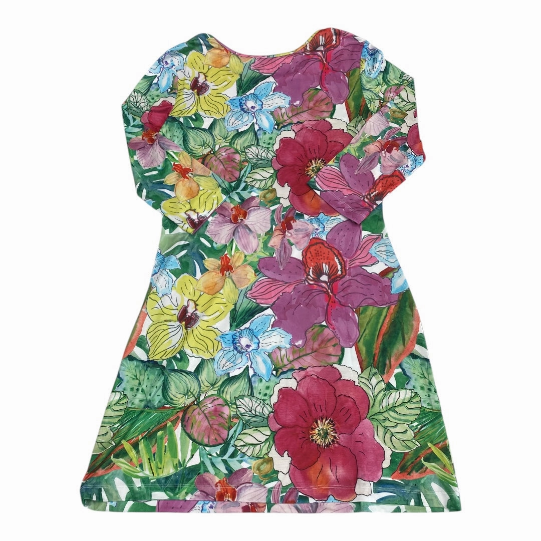 Dress Casual Midi By Jeanne Pierre In Multi, Size:L