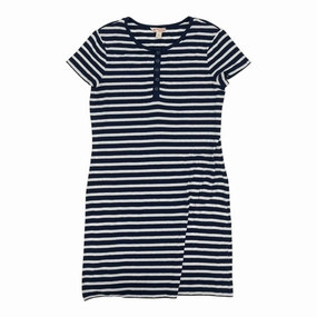 Dress Casual Short By Brooks Brothers In Blue & White, Size:L