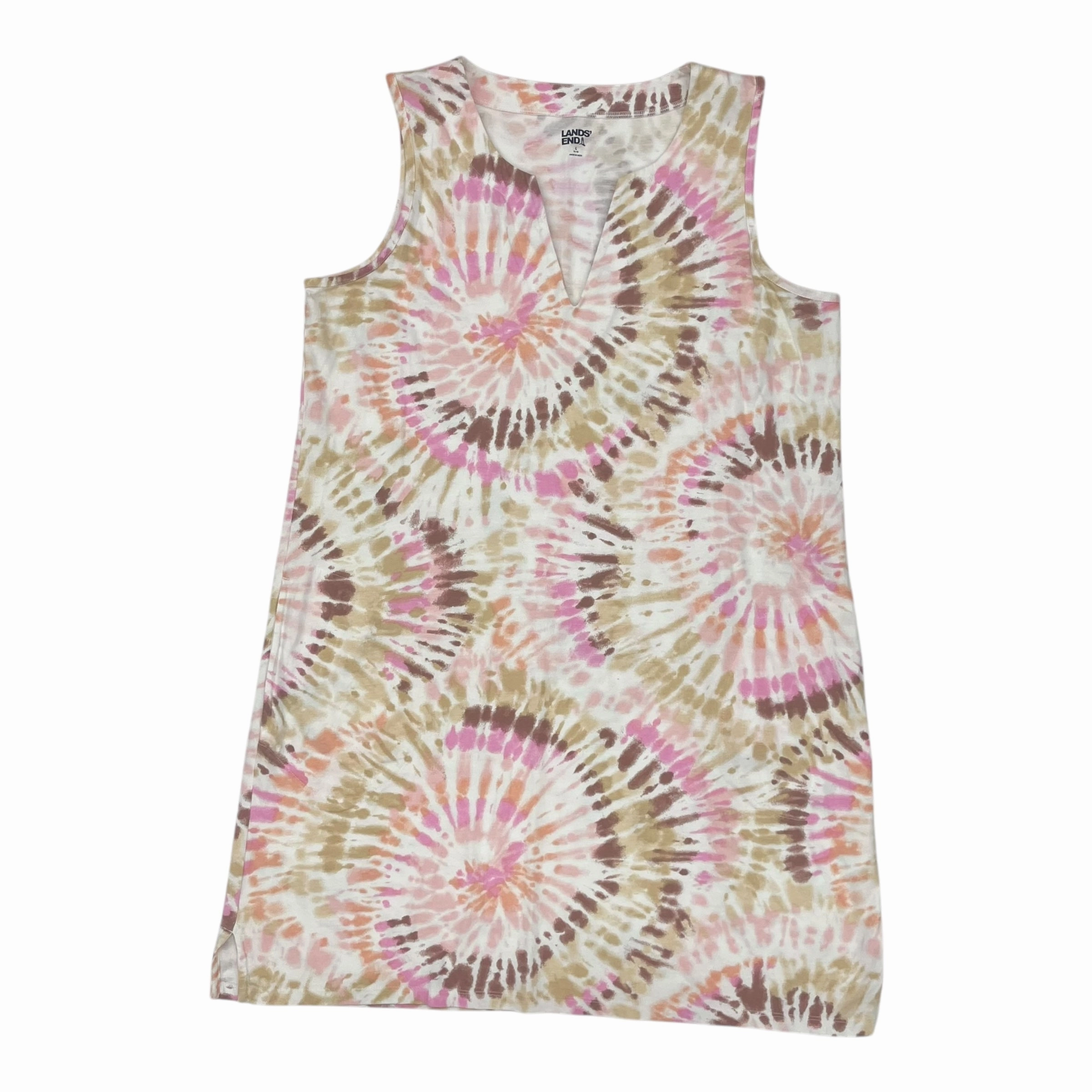Dress Casual Short By Lands End In Tie Dye Print, Size:L