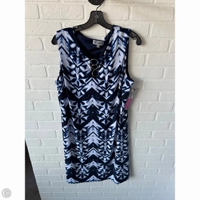 Dress Work By Jm Collections In Blue & White, Size: Xl